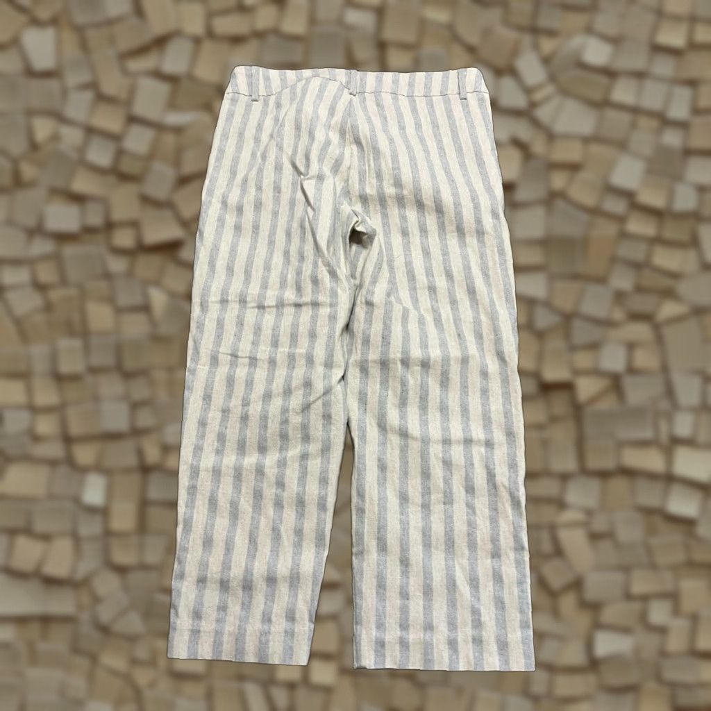 Vintage Zac & Rachel Pants Women's 8 Capris Pull On Striped Blue White Casual Size 30" / US 8 / IT 44 - 1 Thumbnail