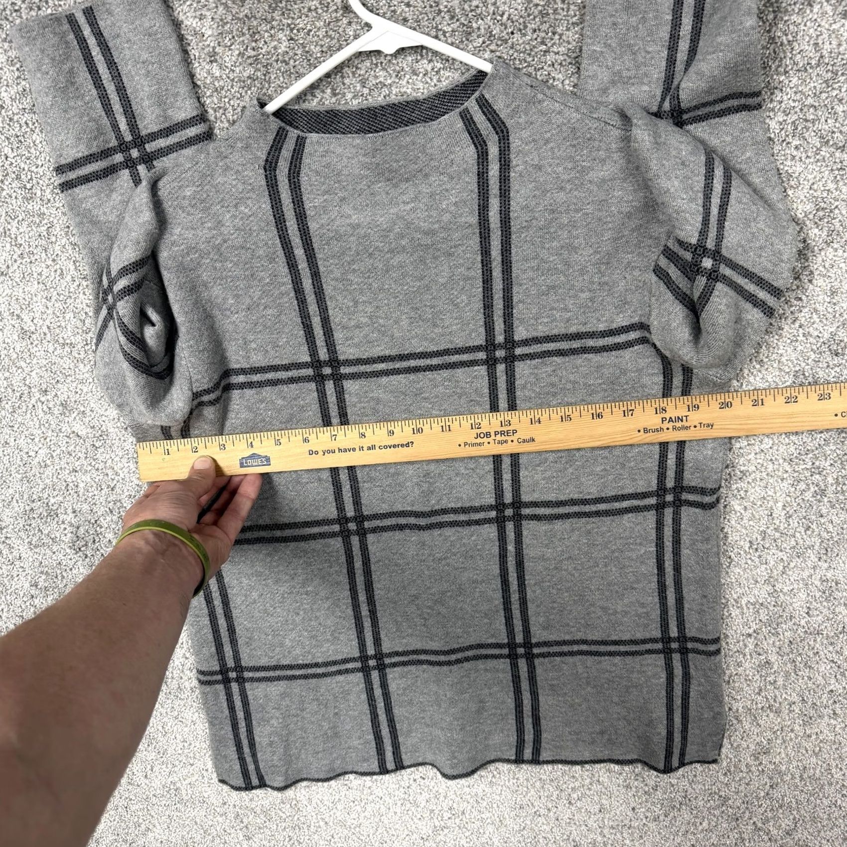 J. Jill J Jill Sweater S Plaid Quiet Luxury Old Money Preppy Lightweight Business Casual Knit Crew Neck 3/4 Sleeve Women Size S / US 4 / IT 40 - 4 Thumbnail