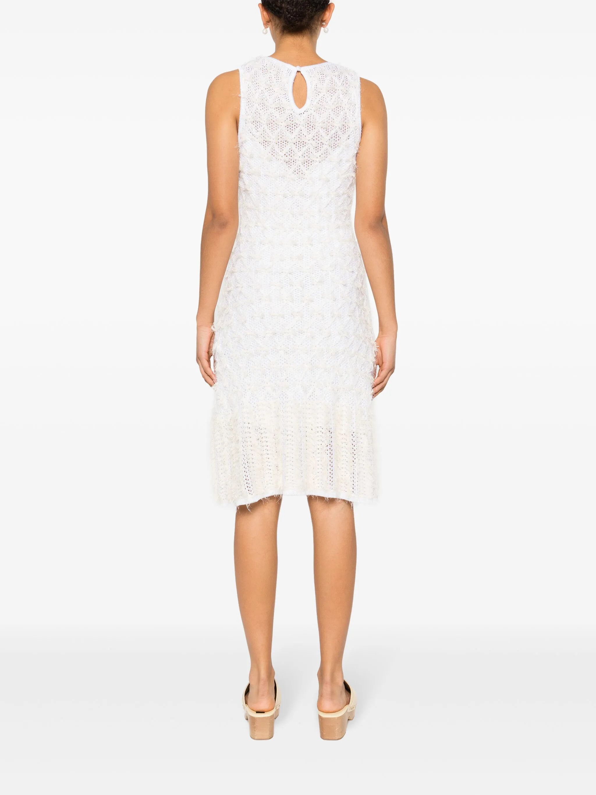 Chloe o1y0825 Mini Dress in White Size XS / US 0-2 / IT 36-38 - 4 Thumbnail