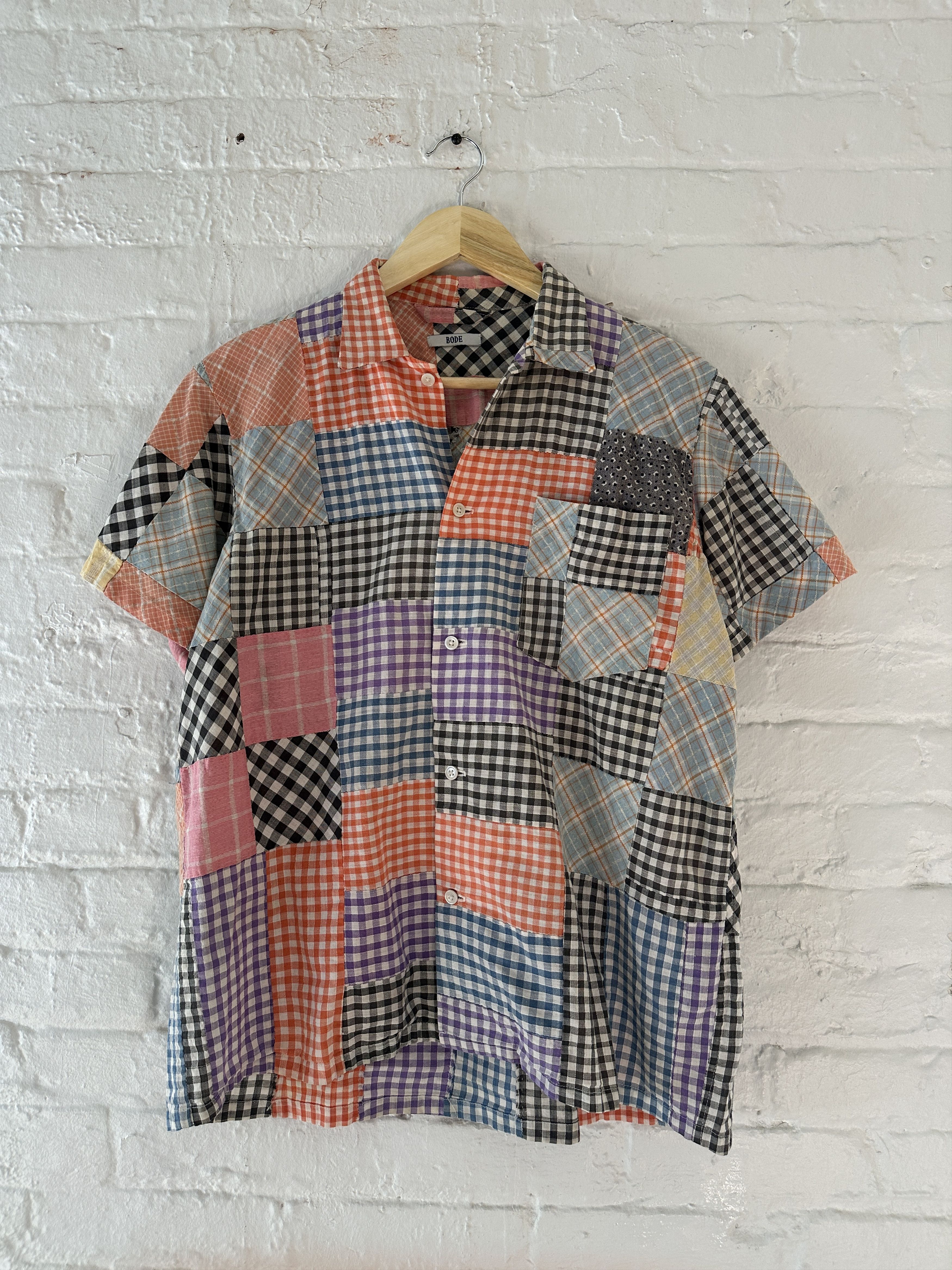 Bode Patchwork Camp Collar Shirt