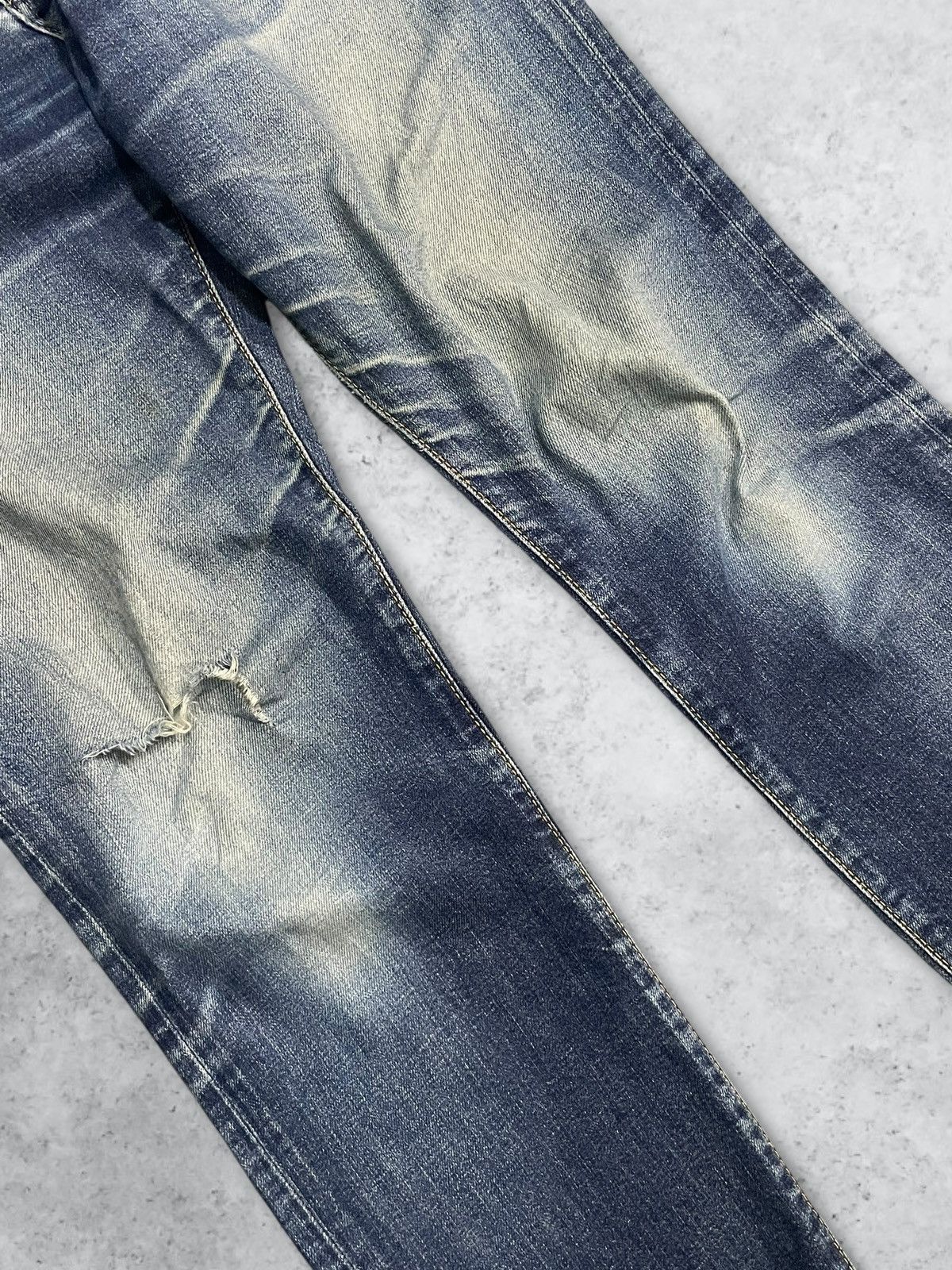 Edwin Vintage Edwin Made in Japan Blue Wash Loose Straight Jeans Size US 30 / EU 46 - 7 Thumbnail