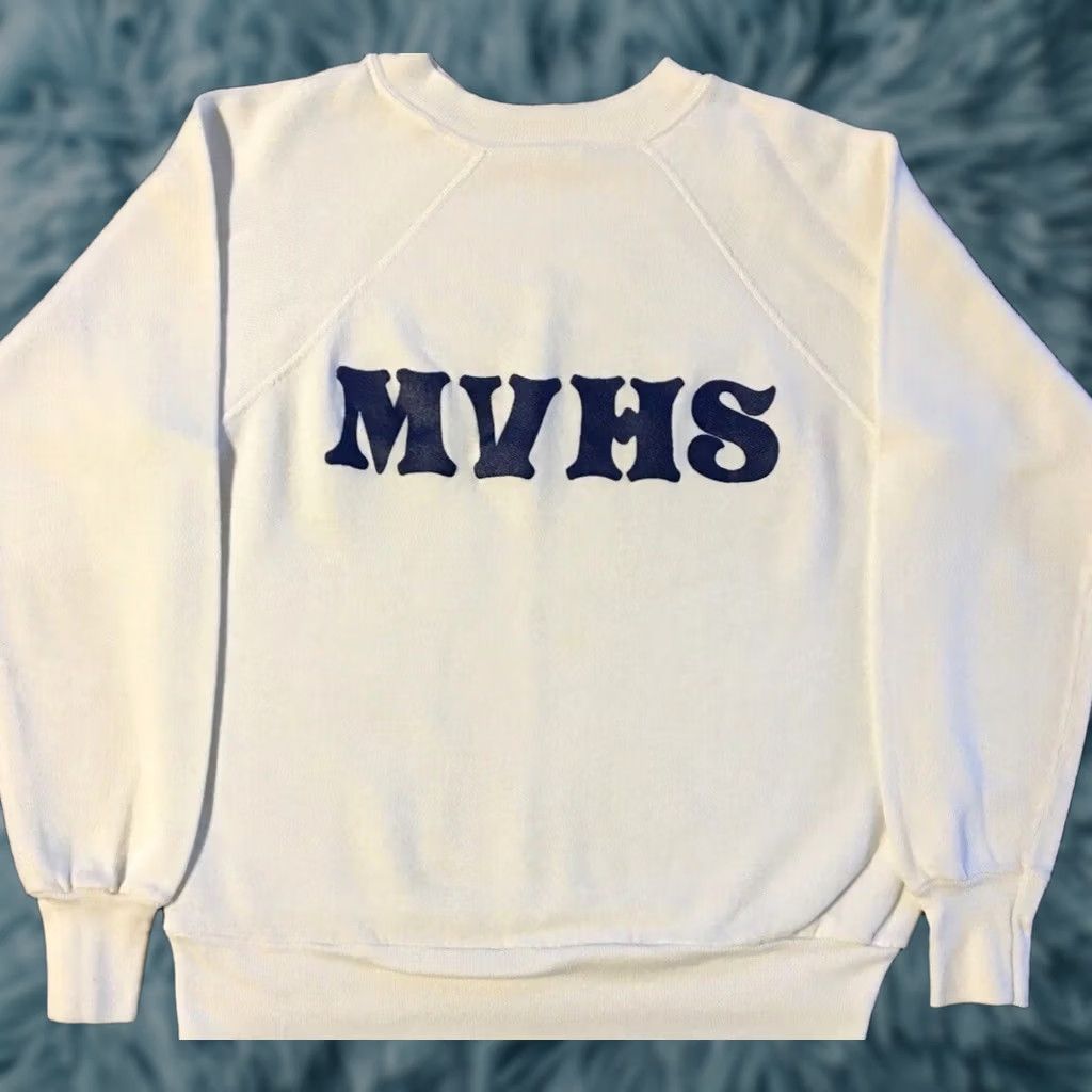 Vintage VINTAGE Moon Valley High School Faded Sweatshirt Hoodie XS White University 80s ASU College Retro Sweatshirt Mens Size US XS / EU 42 / 0 - 1 Thumbnail