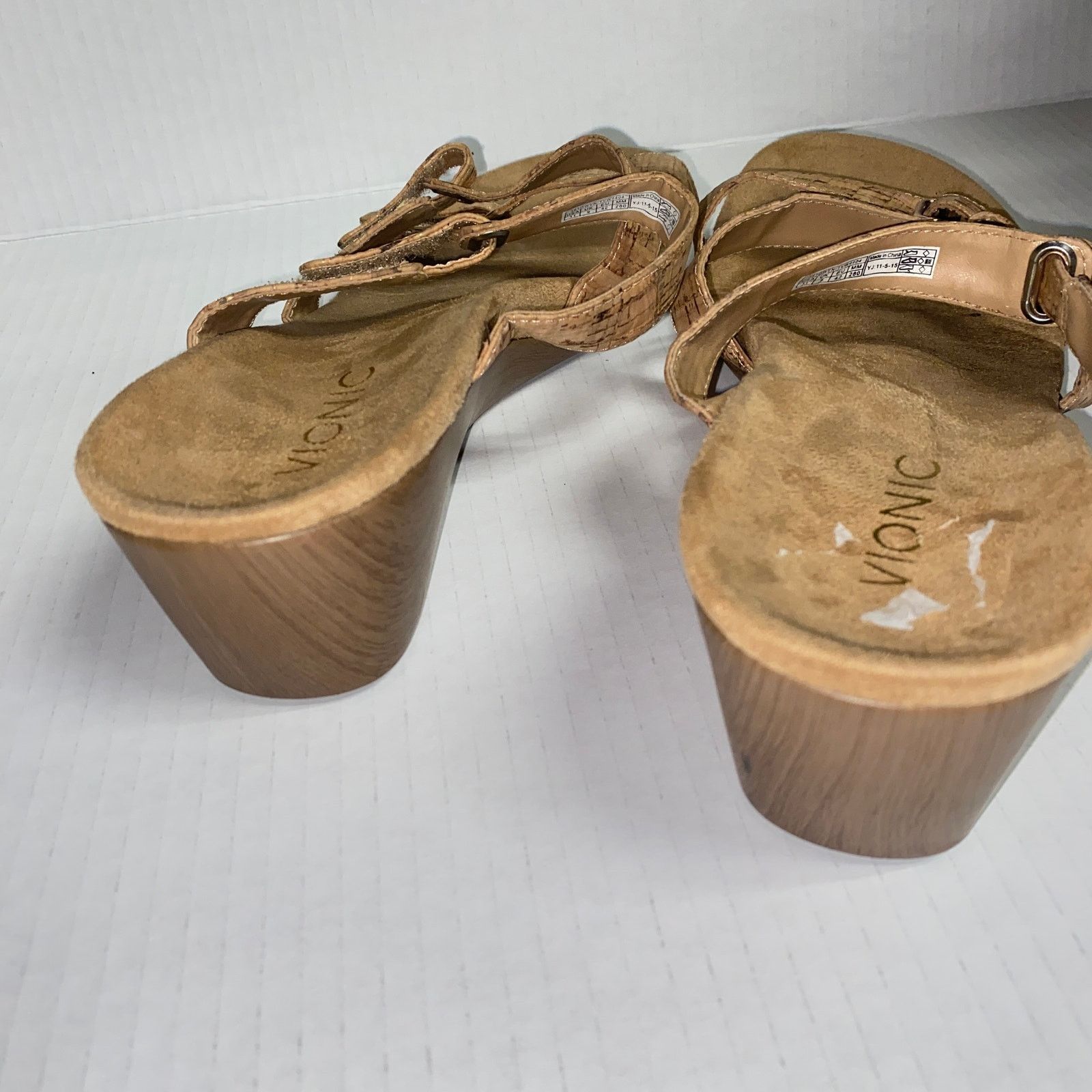 Vionic Vionic Dwyn Natural Brown Cork Platform Wedge Sandals 11 Size US 11 / IT 41 - 6 Thumbnail
