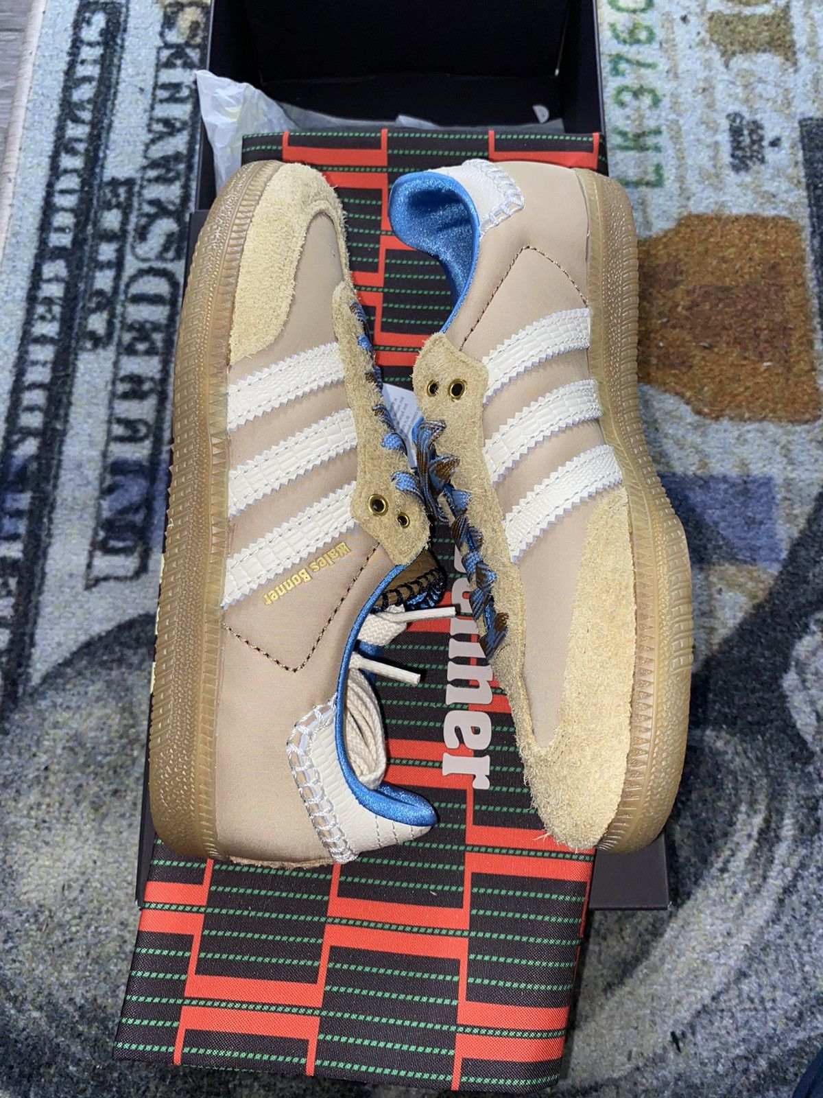 adidas gazelle silver green womens adidas Samba Nylon Wales Bonner Fox Brown – amzunit main image 1