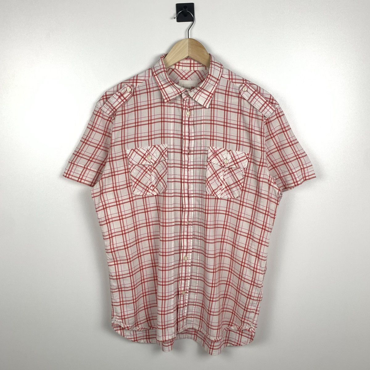 Diesel Vintage Y2K Diesel Avant Garde Plaid Shirt Short Sleeve XL Size US XL / EU 56 / 4 - 1 Thumbnail