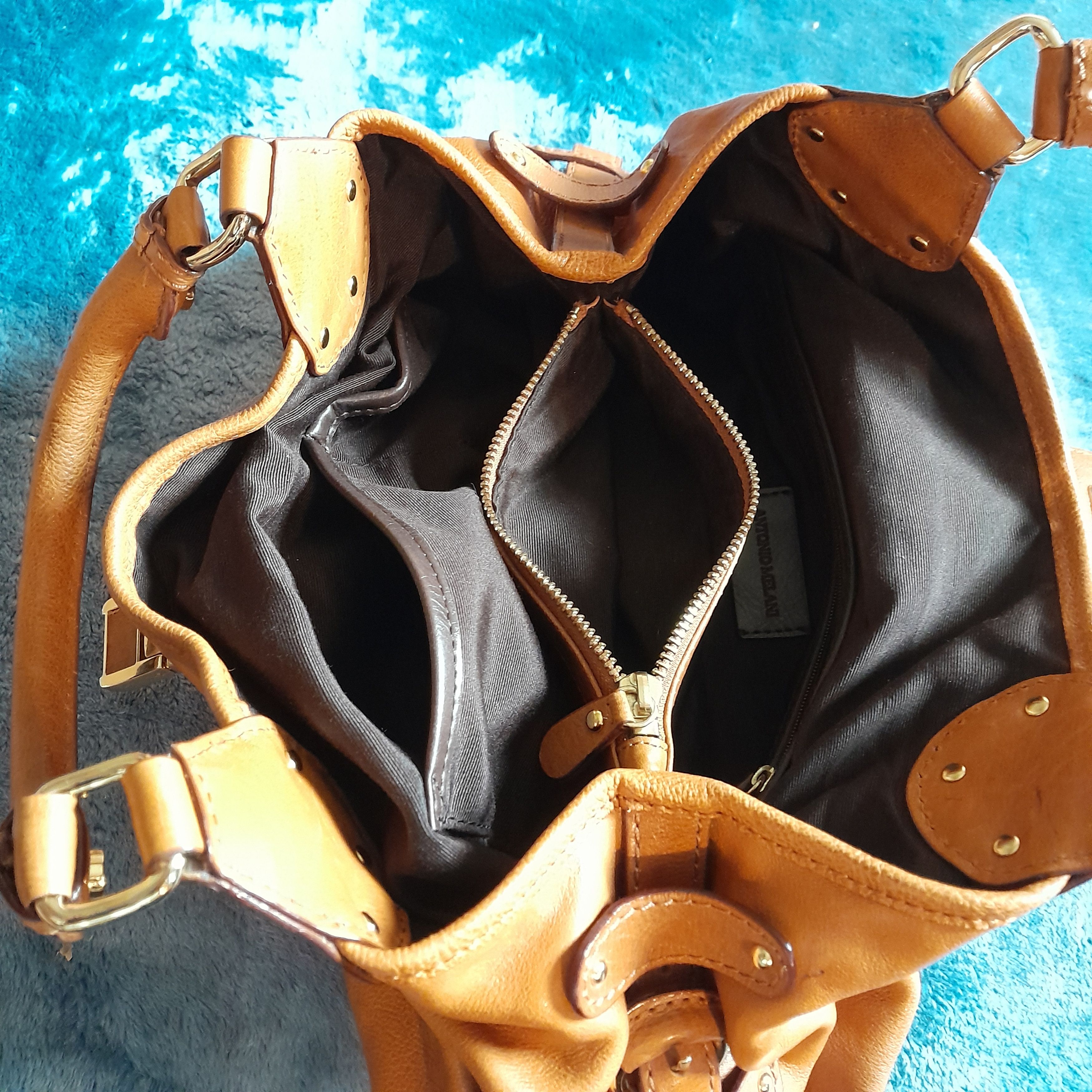 Other Antonio Melani Tan Leather Satchel Handbag Size ONE SIZE - 3 Thumbnail