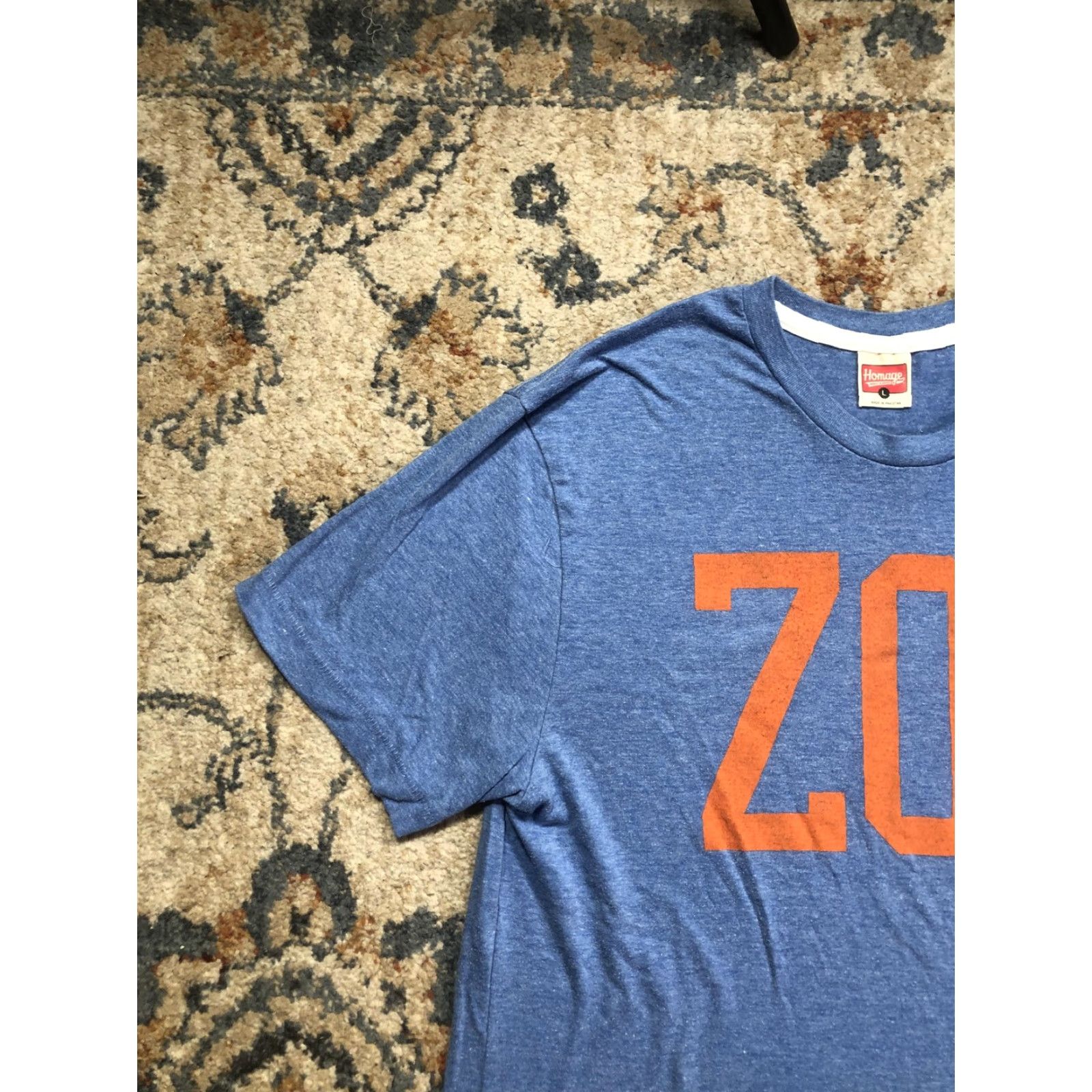 Vintage Homage Zoo Shirt Mens Large Blue Graphic Tee Crewneck Size US L / EU 52-54 / 3 - 3 Thumbnail