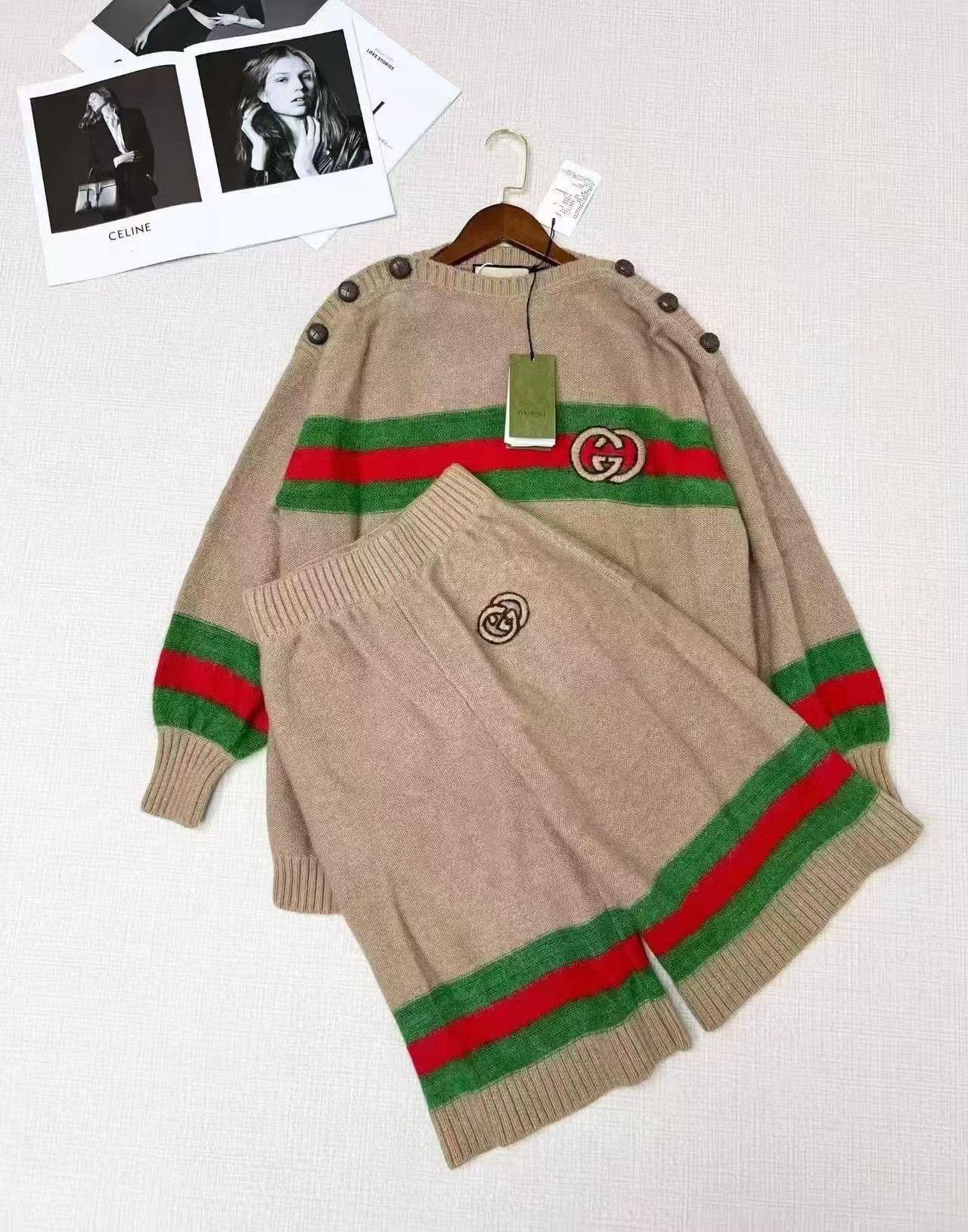 Gucci Gucci Striped Double G Knit Set Size US XS / EU 42 / 0 - 1 Thumbnail
