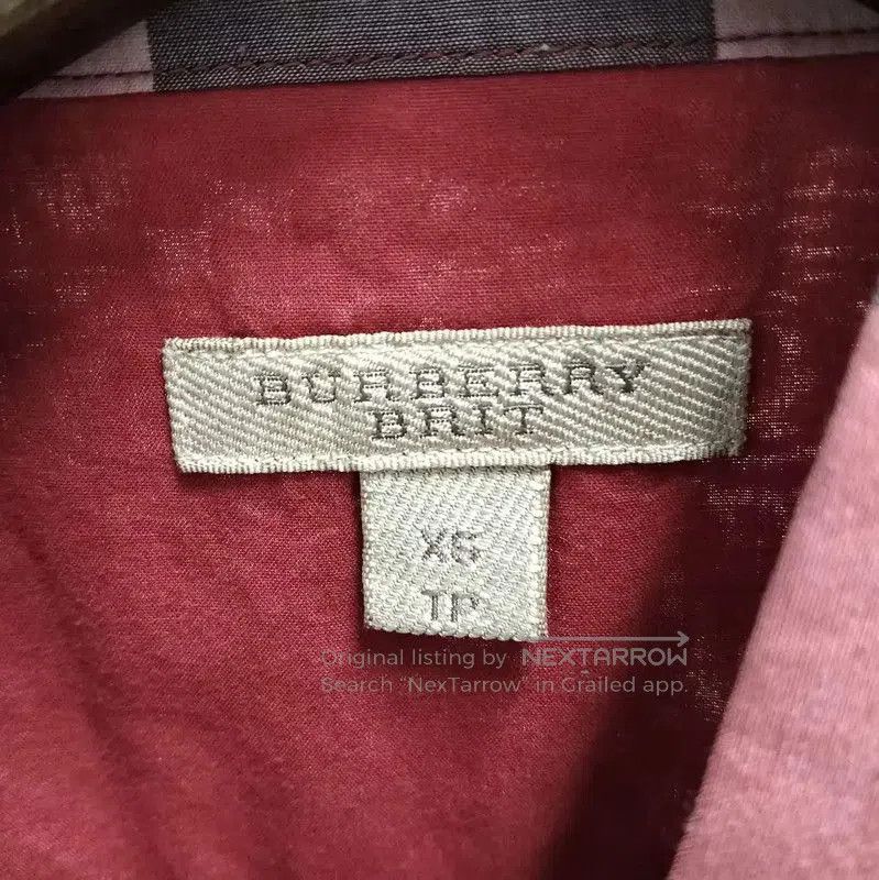 Other Burberry Red Long Sleeve Cotton Shirt. Size XS / US 0-2 / IT 36-38 - 3 Thumbnail