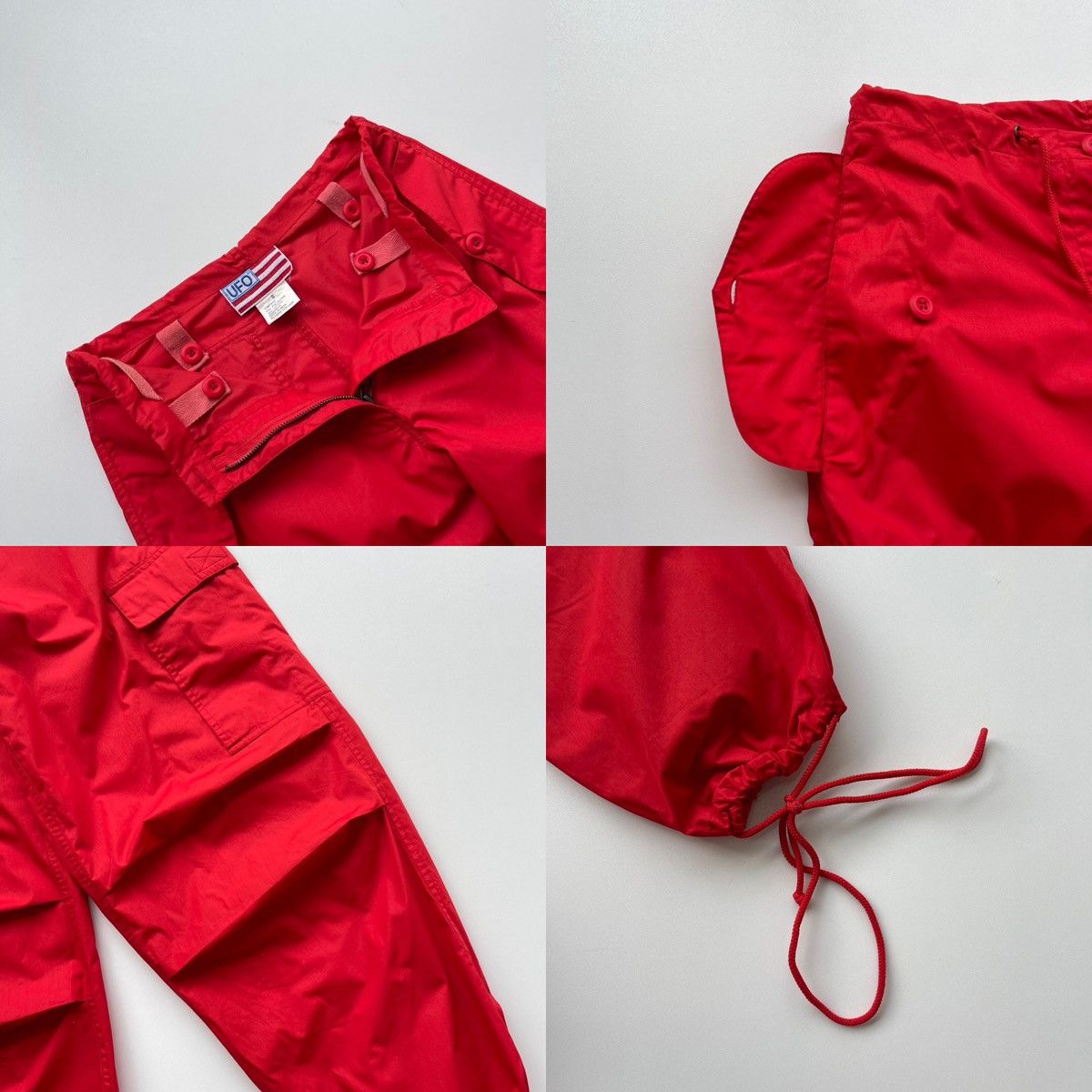 Vintage UFO Vintage Baggy Cargo Pants Red Y2K Size US 30 / EU 46 - 6 Thumbnail