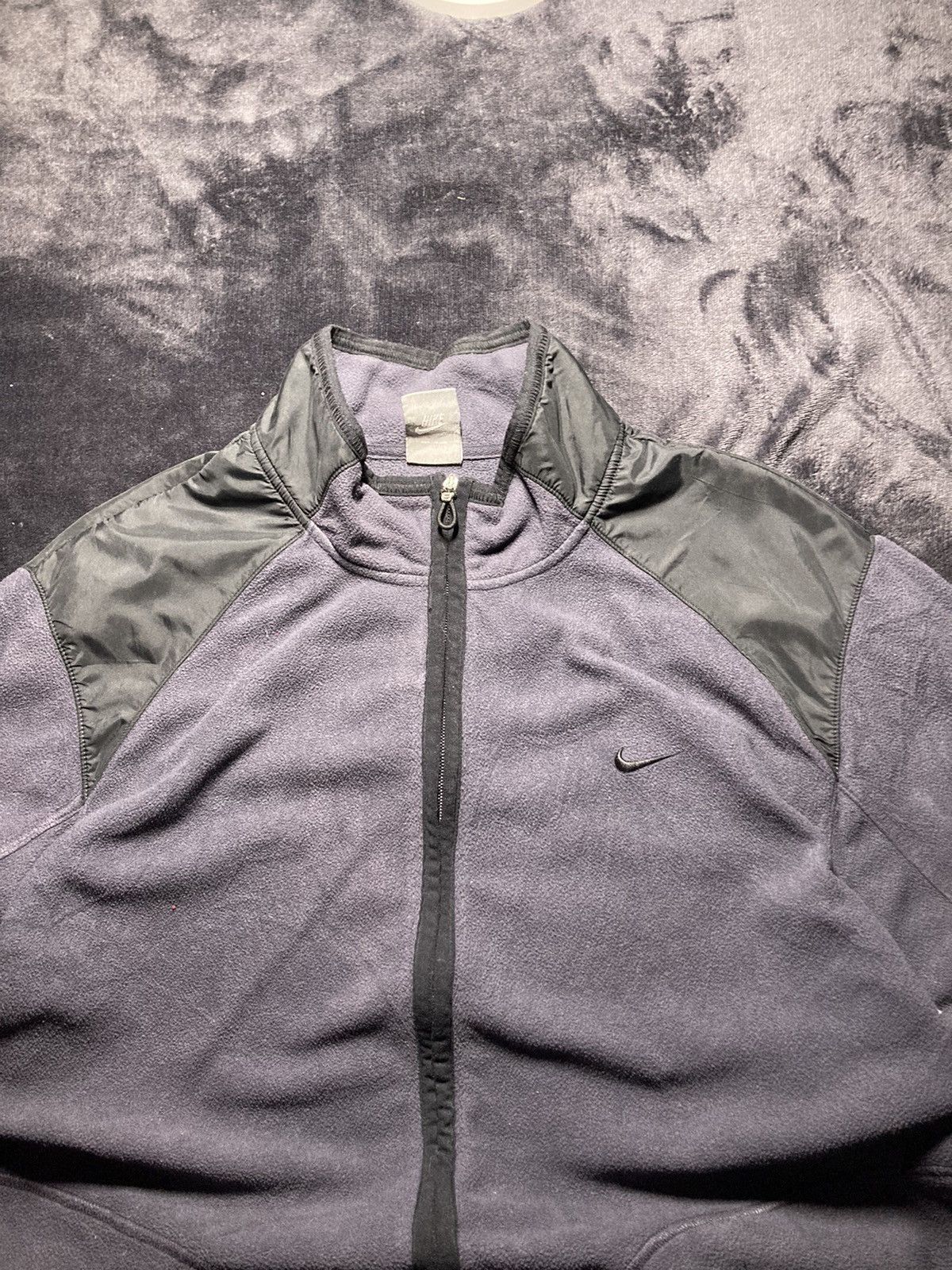 Nike × Vintage ⛩️Nike full-zip basic nylon fleece jacket vintage y2k swoosh Size US L / EU 52-54 / 3 - 3 Thumbnail