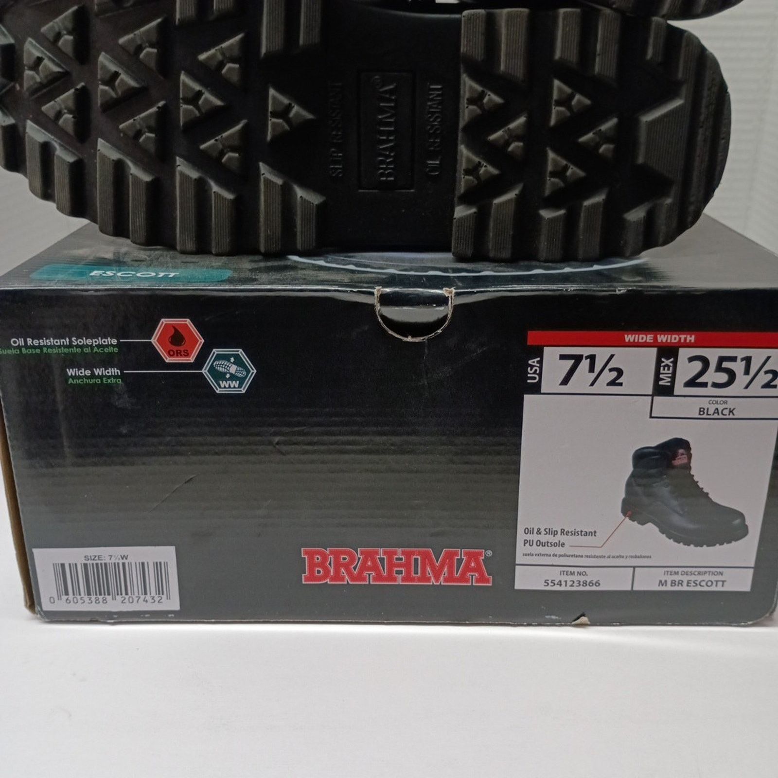 Other Brahma Escott Oil Resistant Men's 7.5W Work Boots Soft Toe Size US 7.5 / EU 40-41 - 7 Thumbnail