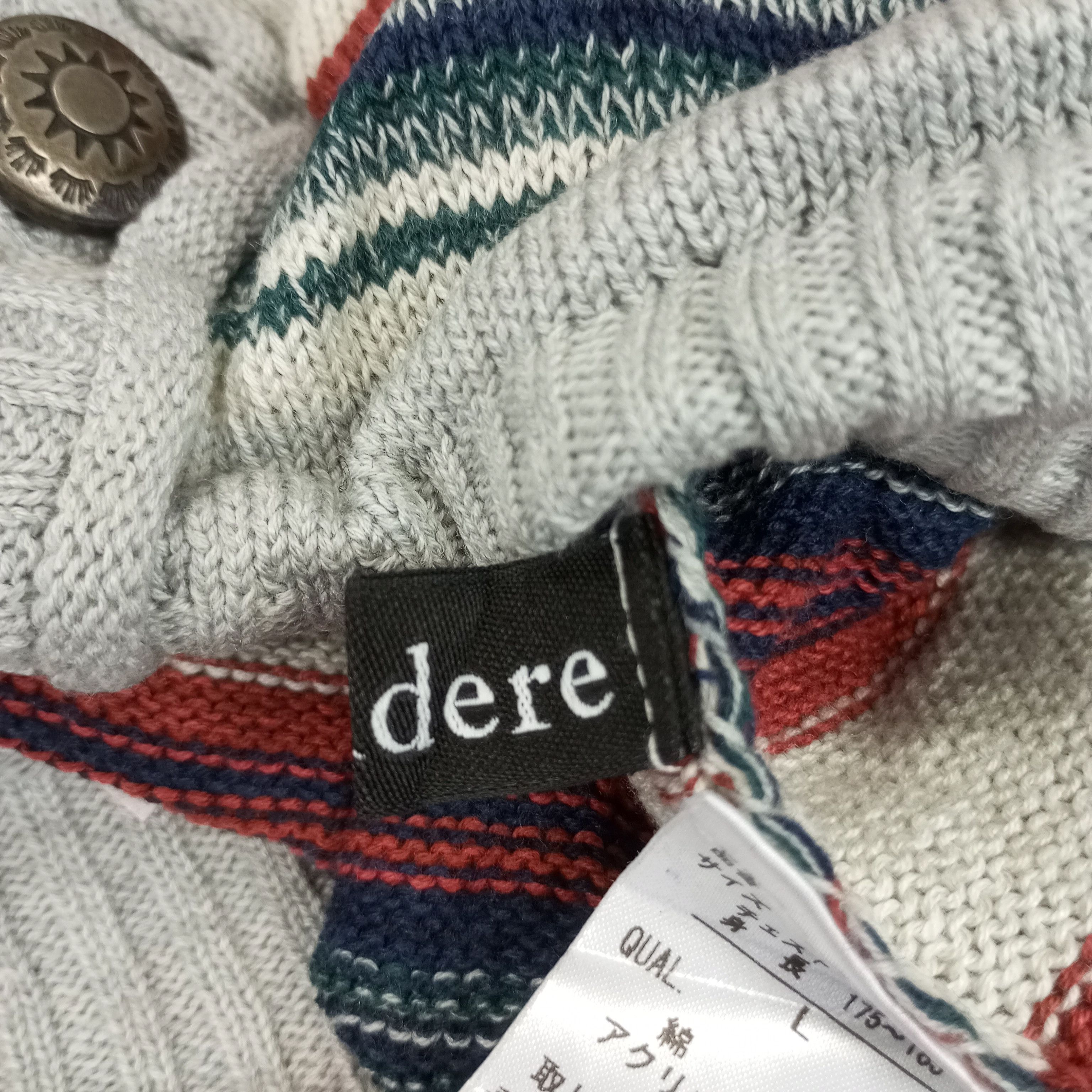 Vintage Sorri Dere Stripes Pocket Design Cardigan Sweater Size M / US 6-8 / IT 42-44 - 12 Thumbnail