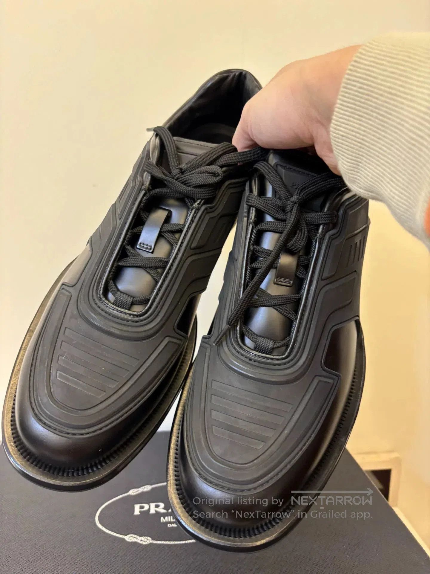 Prada Prada Functional Armor Leather Shoes. Size US 10 / EU 43 - 4 Thumbnail