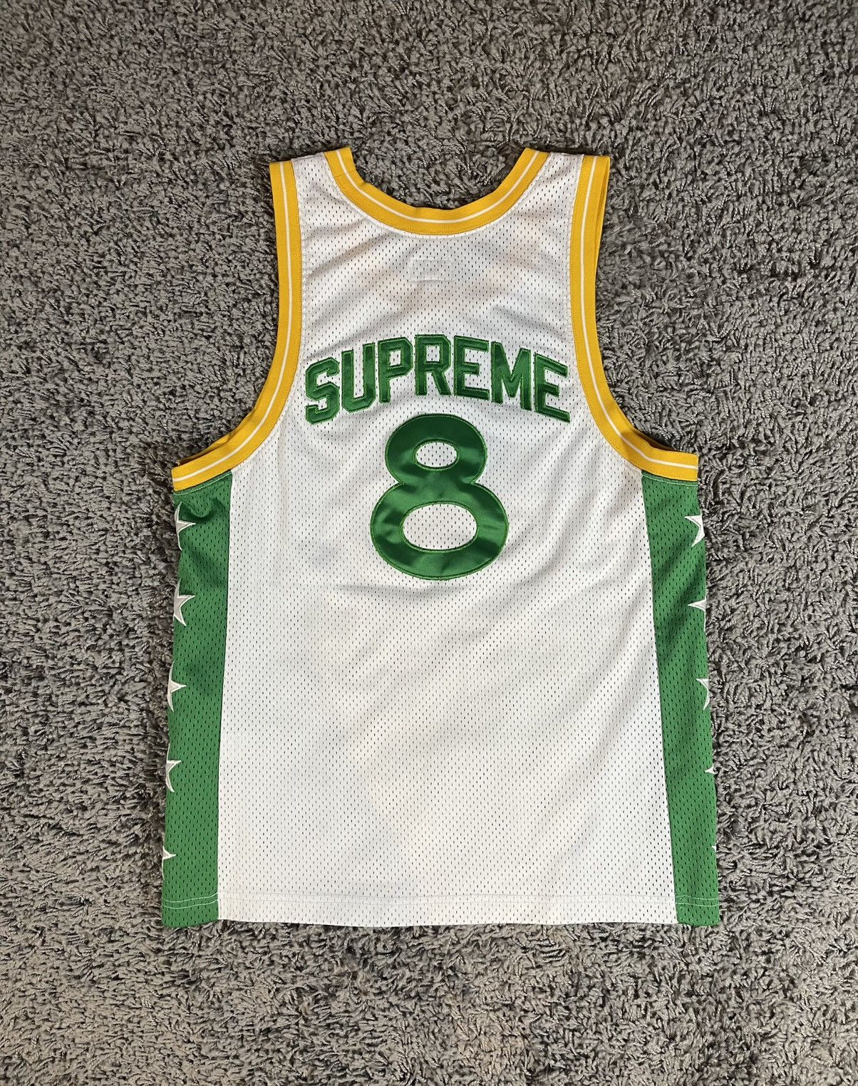 2013SS Supreme All Star 8 Ball Logo Basketball Jersey White