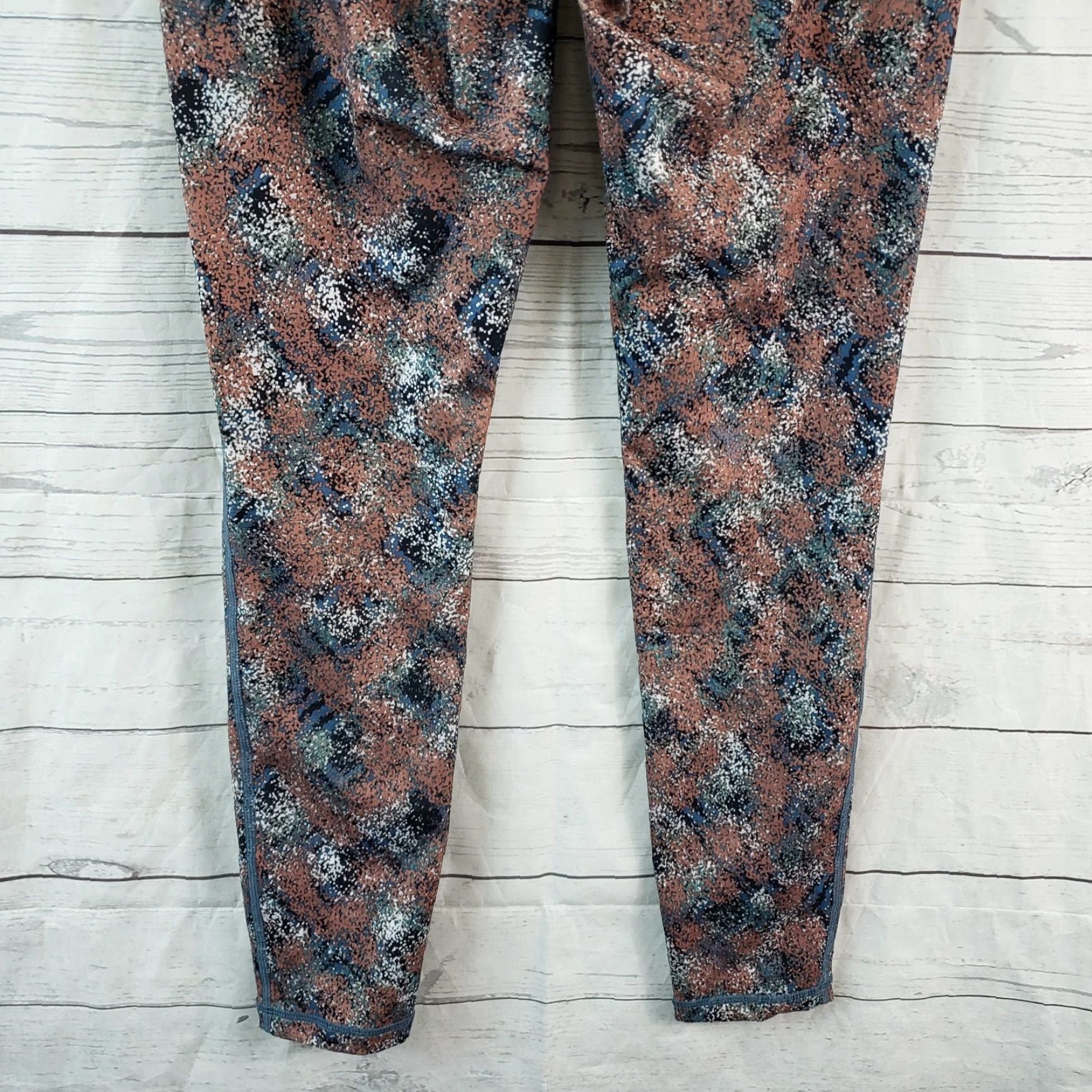 Vintage Carve Designs Leggings Womens Sz Small Blue Brown Mid Rise Size 28" / US 6 / IT 42 - 5 Thumbnail