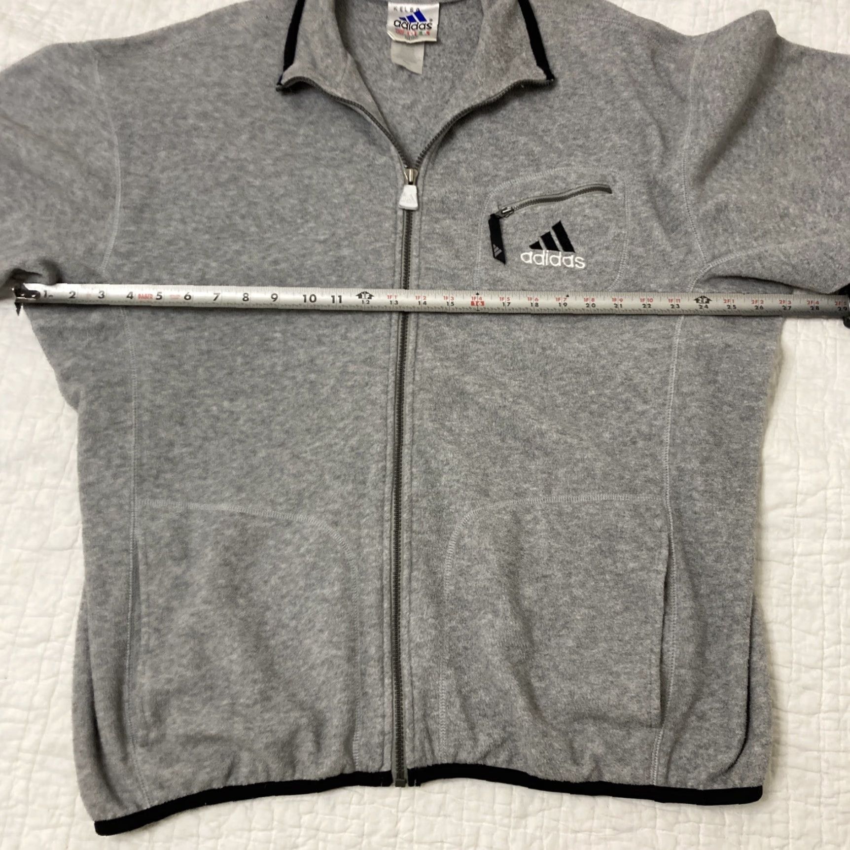 Adidas VINTAGE adidas Full Zip Fleece Jacket Men Large Gray L AUZ 001 Size US L / EU 52-54 / 3 - 5 Thumbnail