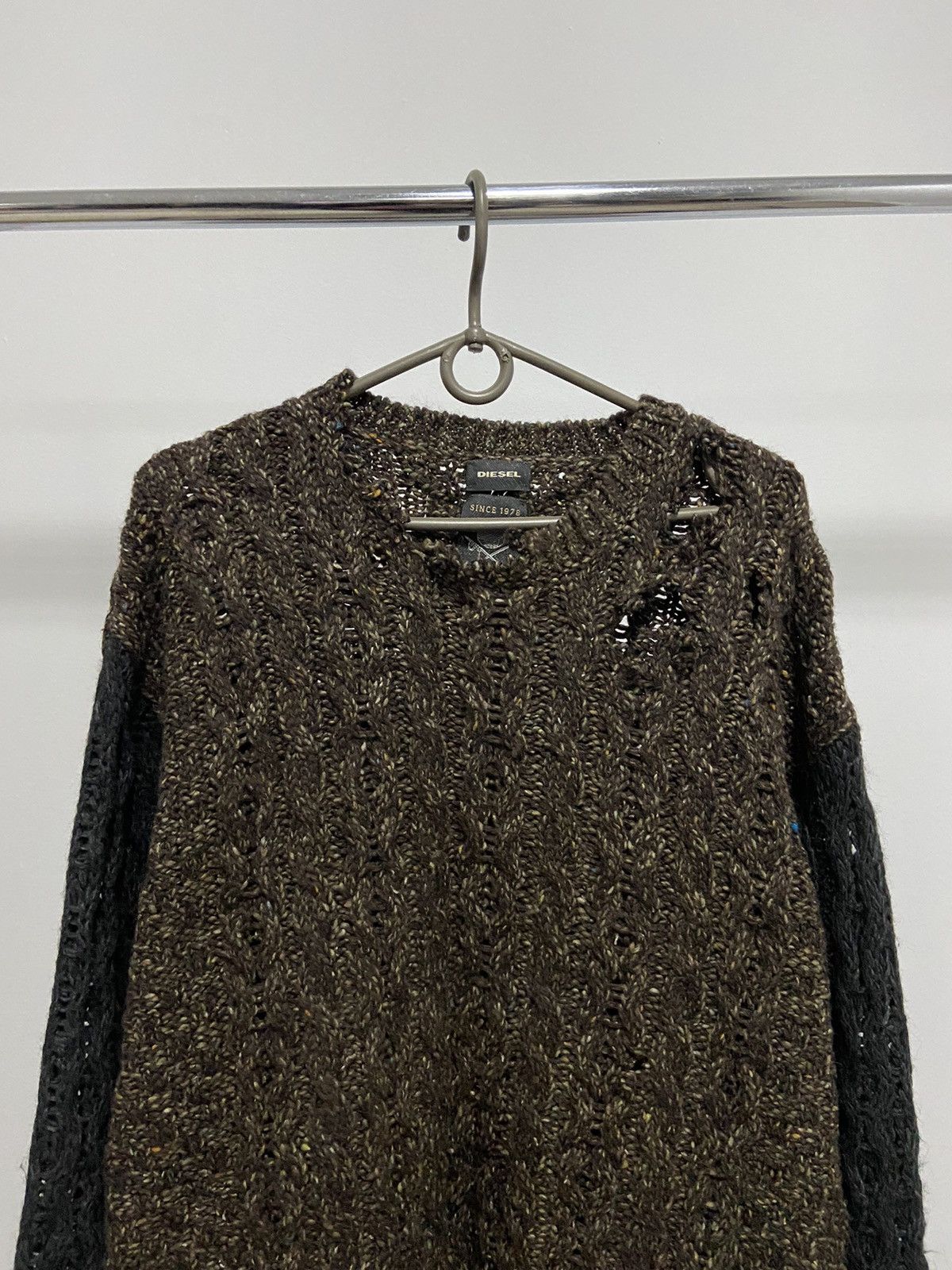 Diesel × Vintage Diesel distressed sweater avant garde vintage style Size US L / EU 52-54 / 3 - 2 Thumbnail