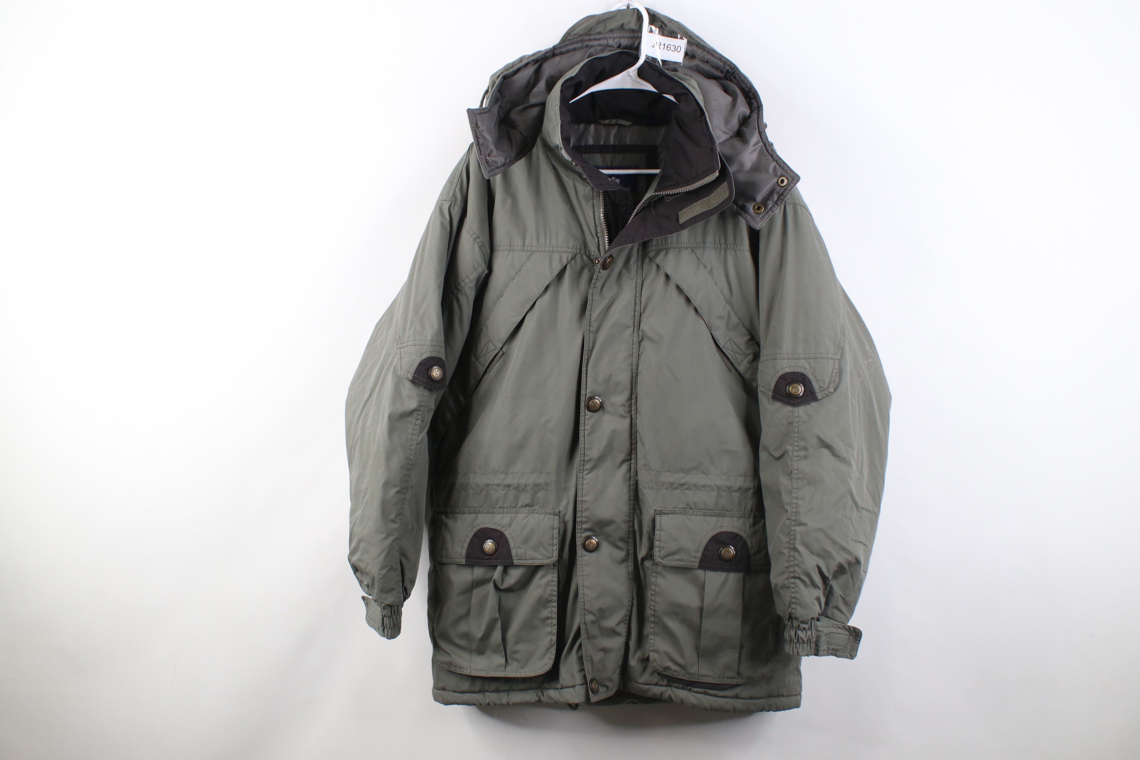 Vintage Vintage 90s Streetwear Hooded Puffer Parka Jacket Green Size US M / EU 48-50 / 2 - 1 Thumbnail