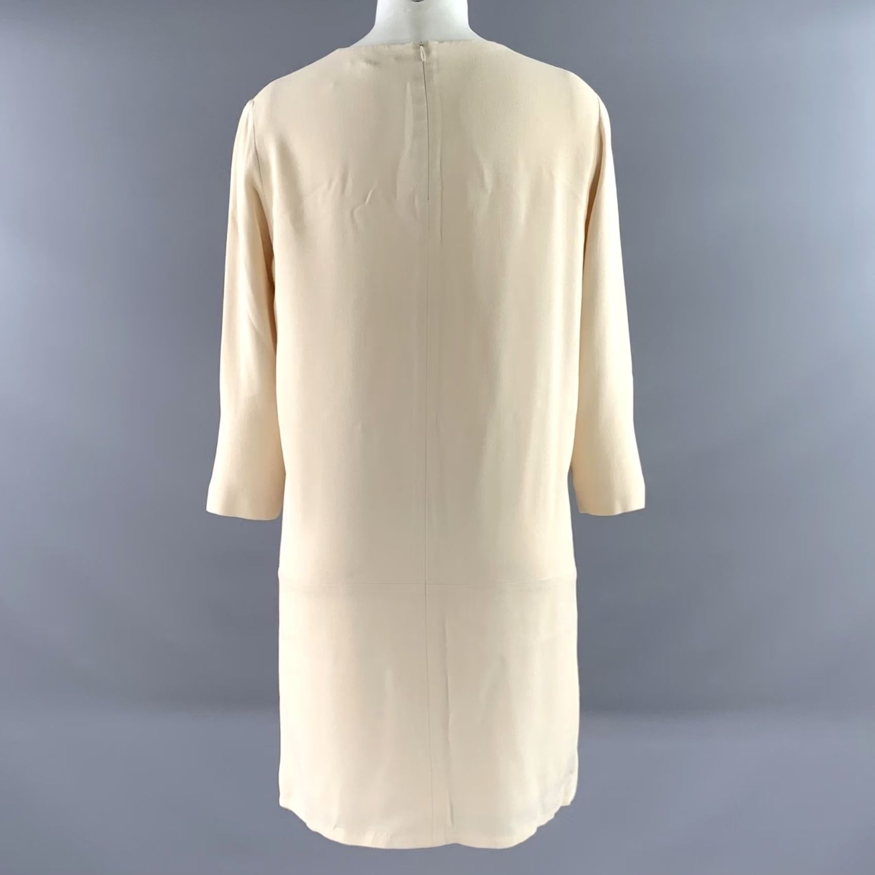 The Row THE ROW Dress Size 2 Cream Viscose Elastane Knee-Length Tunic Size XS / US 0-2 / IT 36-38 - 3 Thumbnail