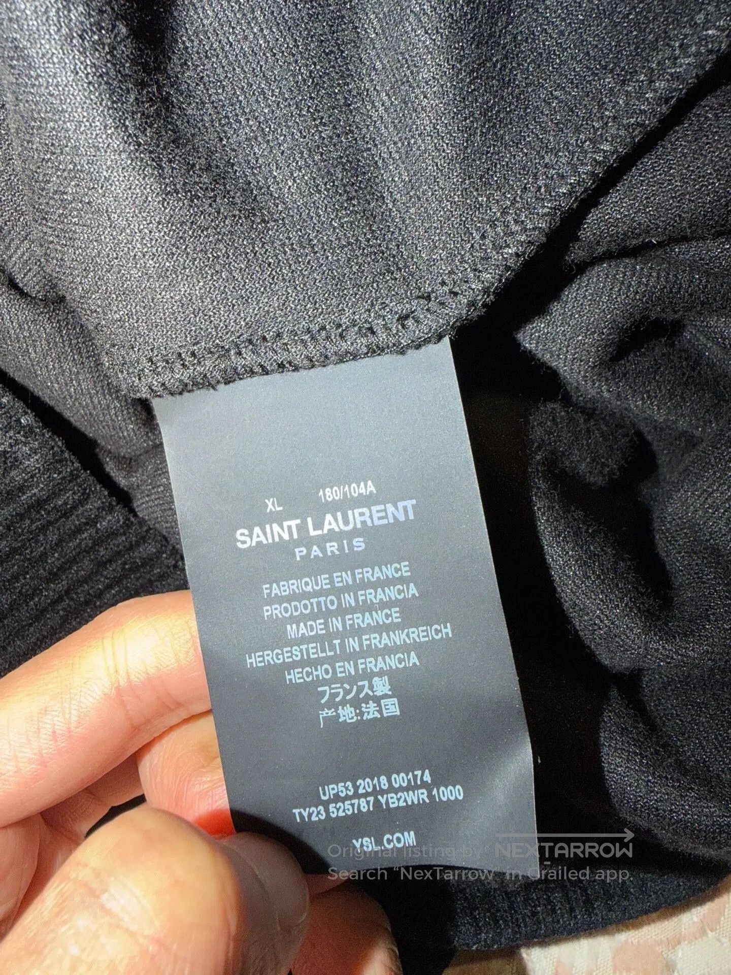 Saint Laurent Paris Saint Laurent Black Velvet Hoodie XL. Size US XL / EU 56 / 4 - 6 Thumbnail