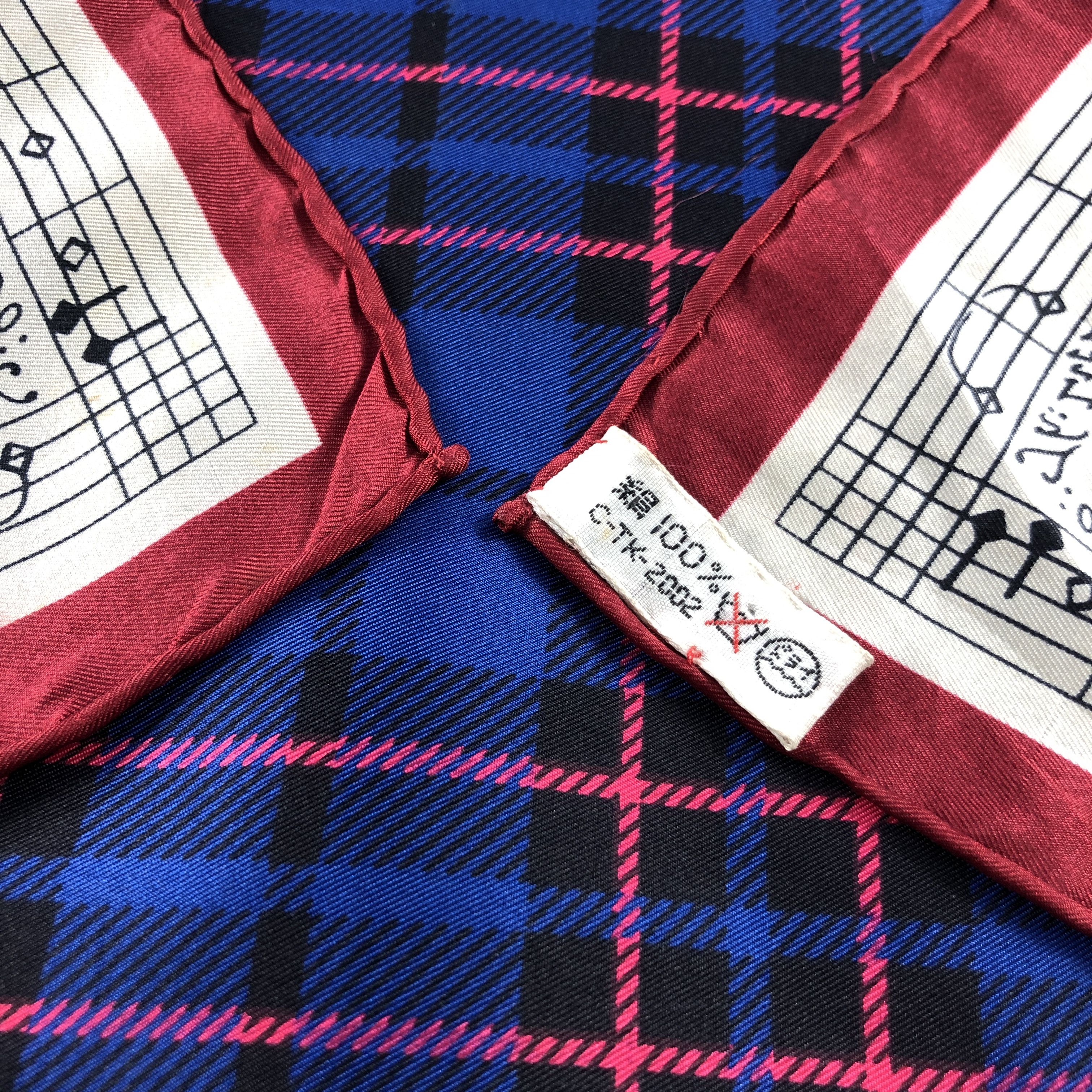 Japanese Brand Luxury Music Silk Scarf M1193 Size ONE SIZE - 4 Thumbnail