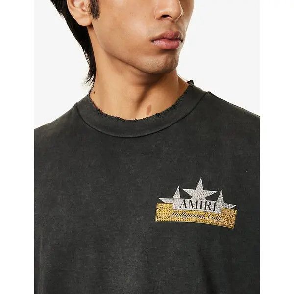 Amiri o1h1sh10525 Vintage Crystal Star T-Shirt in Black Size US XXL / EU 58 / 5 - 5 Thumbnail