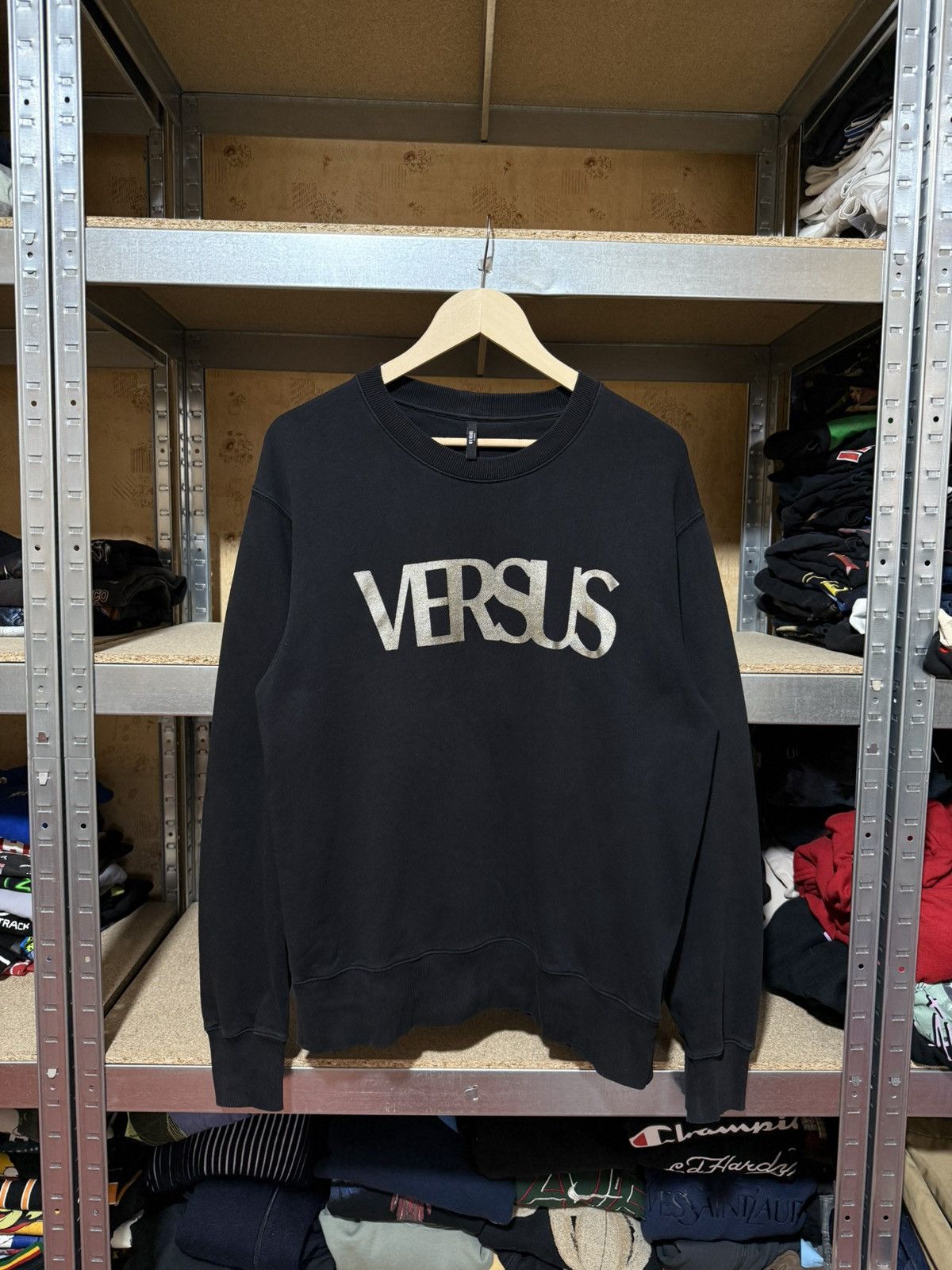 Versace × Versace Jeans Couture × Versus Versace Luxury Versace Versus Big Logo Sweatshirt Y2K Hype Size US L / EU 52-54 / 3 - 1 Thumbnail
