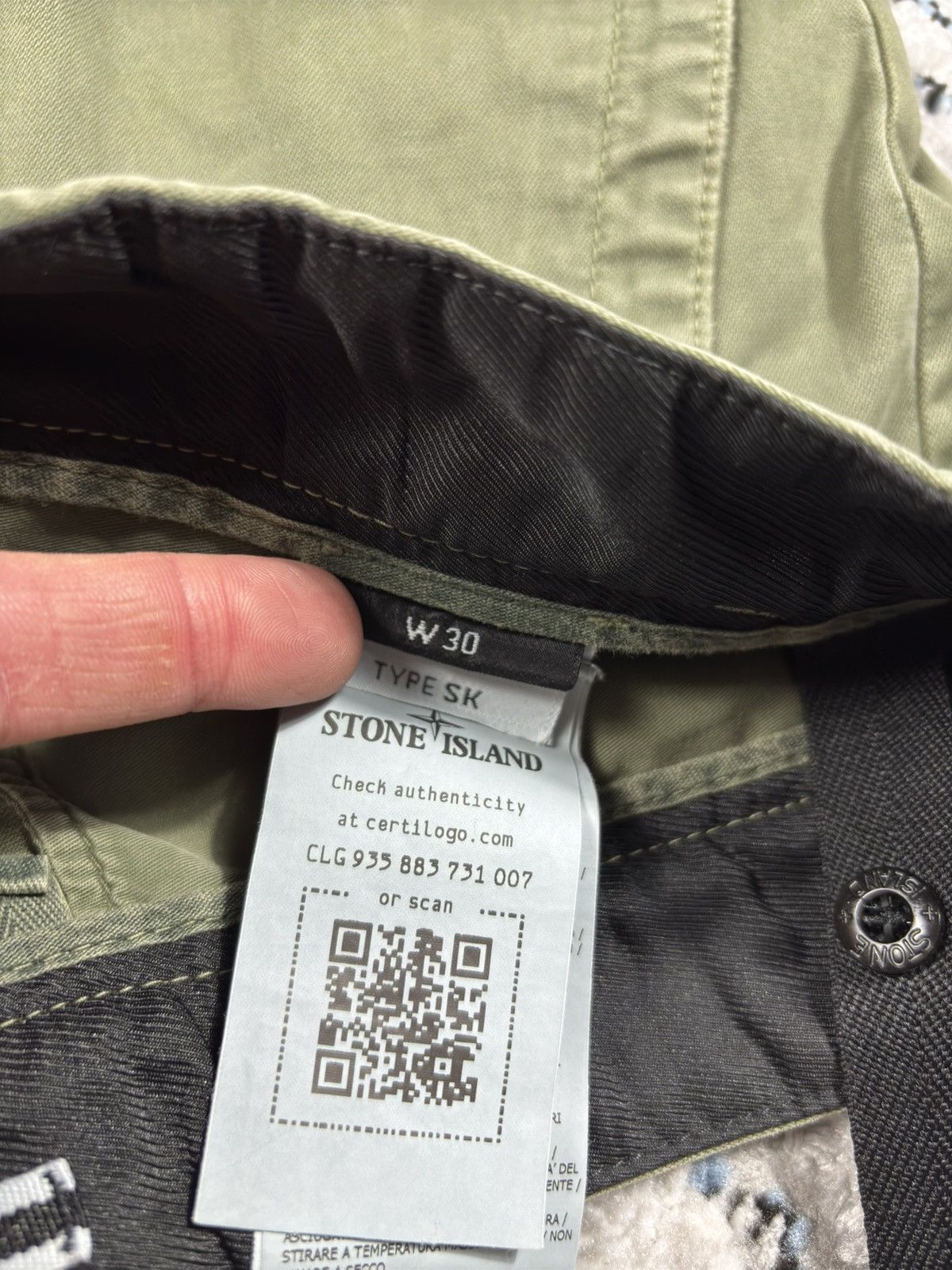 Stone Island × Vintage Vintage Stone Island Cargo Trousers Olive Green Casual Size US 30 / EU 46 - 7 Thumbnail