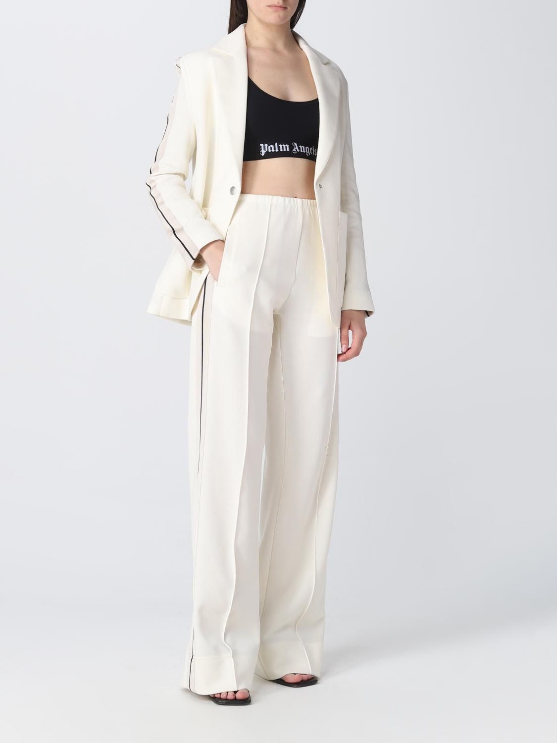 Palm Angels o1y1125 Sweatpant in White Size 27" / US 4 / IT 40 - 2 Thumbnail