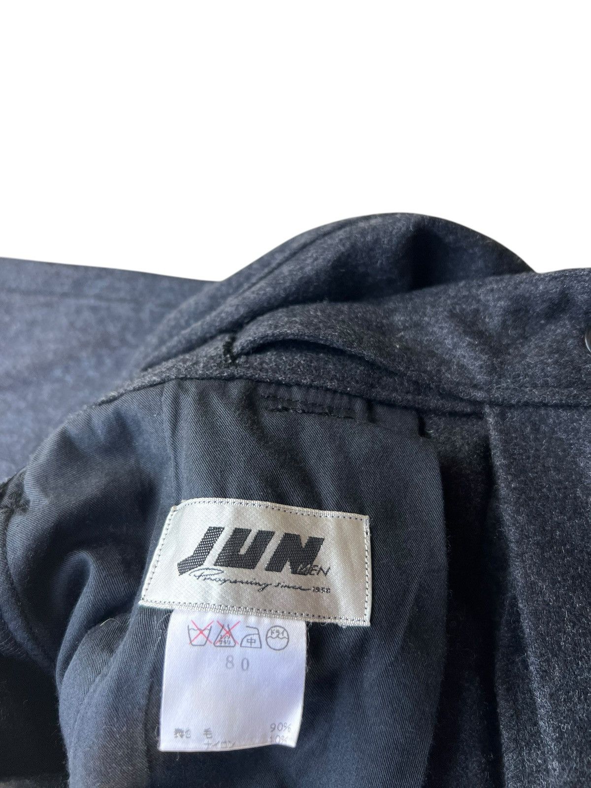 Japanese Brand Vintage 80s Jun Men Japan Black Wool Gurkha Trouser Pant Size US 30 / EU 46 - 22 Thumbnail