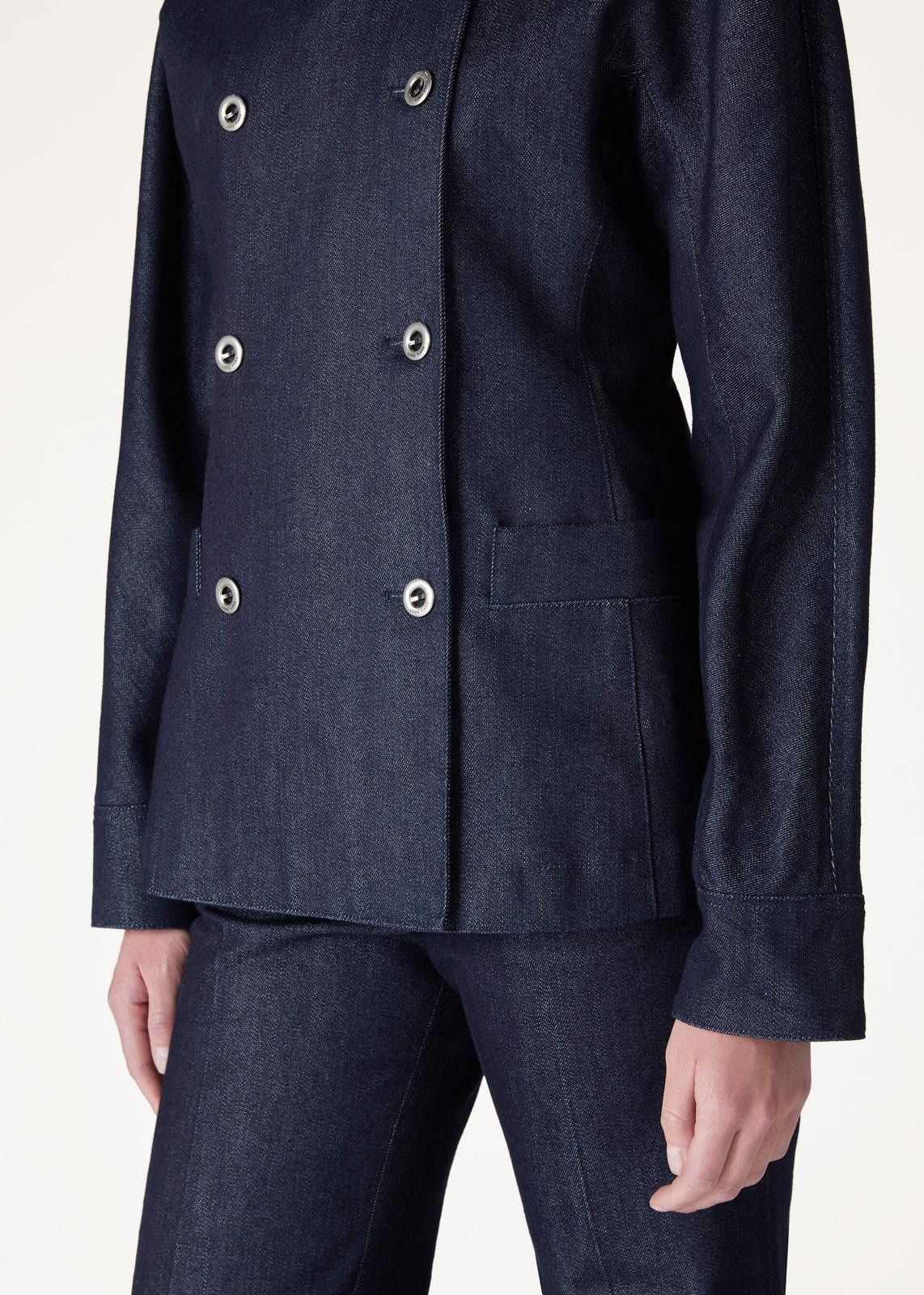 Loro Piana o1srvl11e0125 FAN7073 Denim Jacket in Navy Blue Size XS / US 0-2 / IT 36-38 - 4 Thumbnail