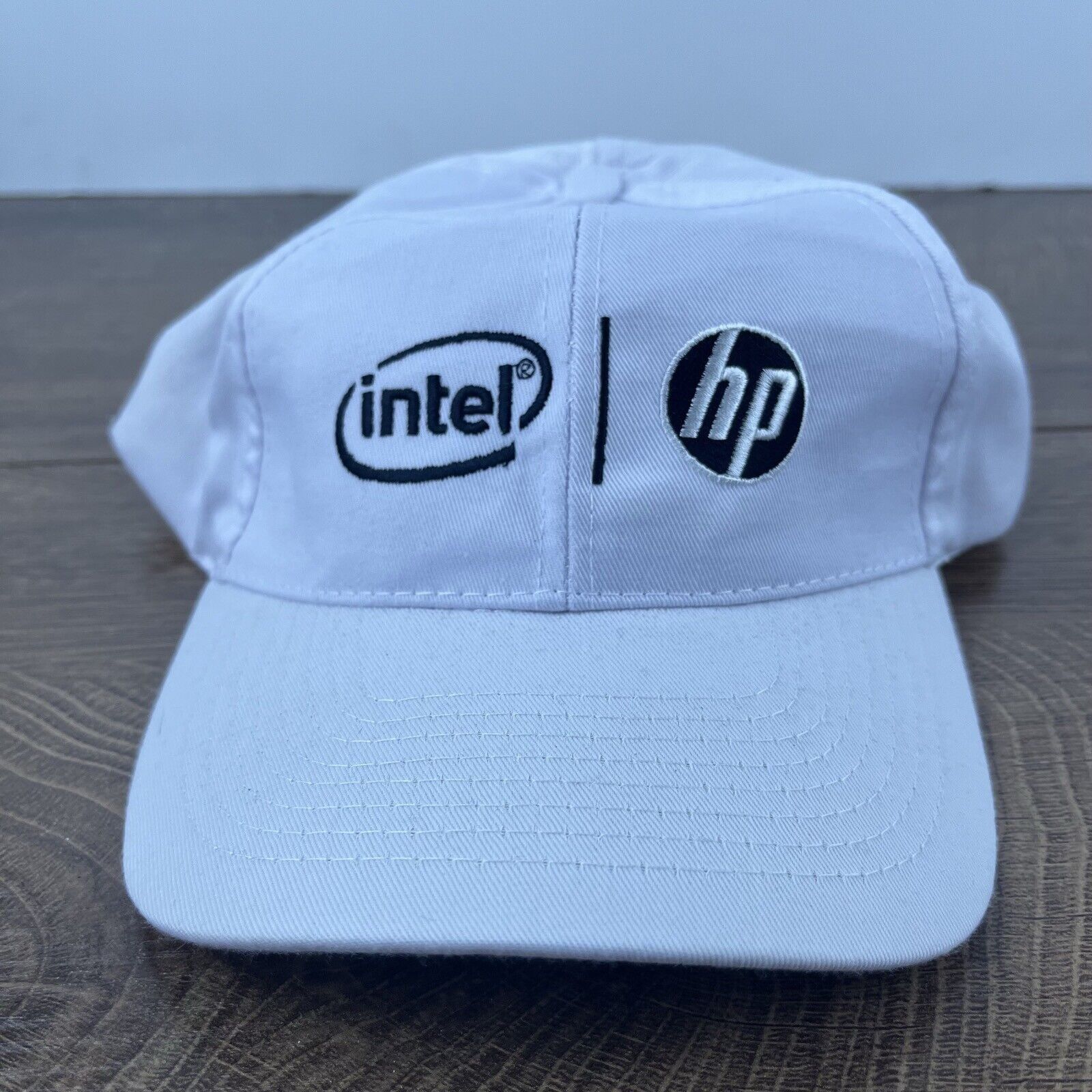 Other Intel HP Hat White Cap Hat Adjustable Hat White Adult Hat Size ONE SIZE - 1 Thumbnail