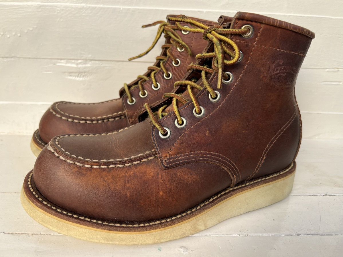 Japanese Brand Alternative Country DAY WALKER Brown leather Men’s Boots Size US 8 / EU 41 - 4 Thumbnail