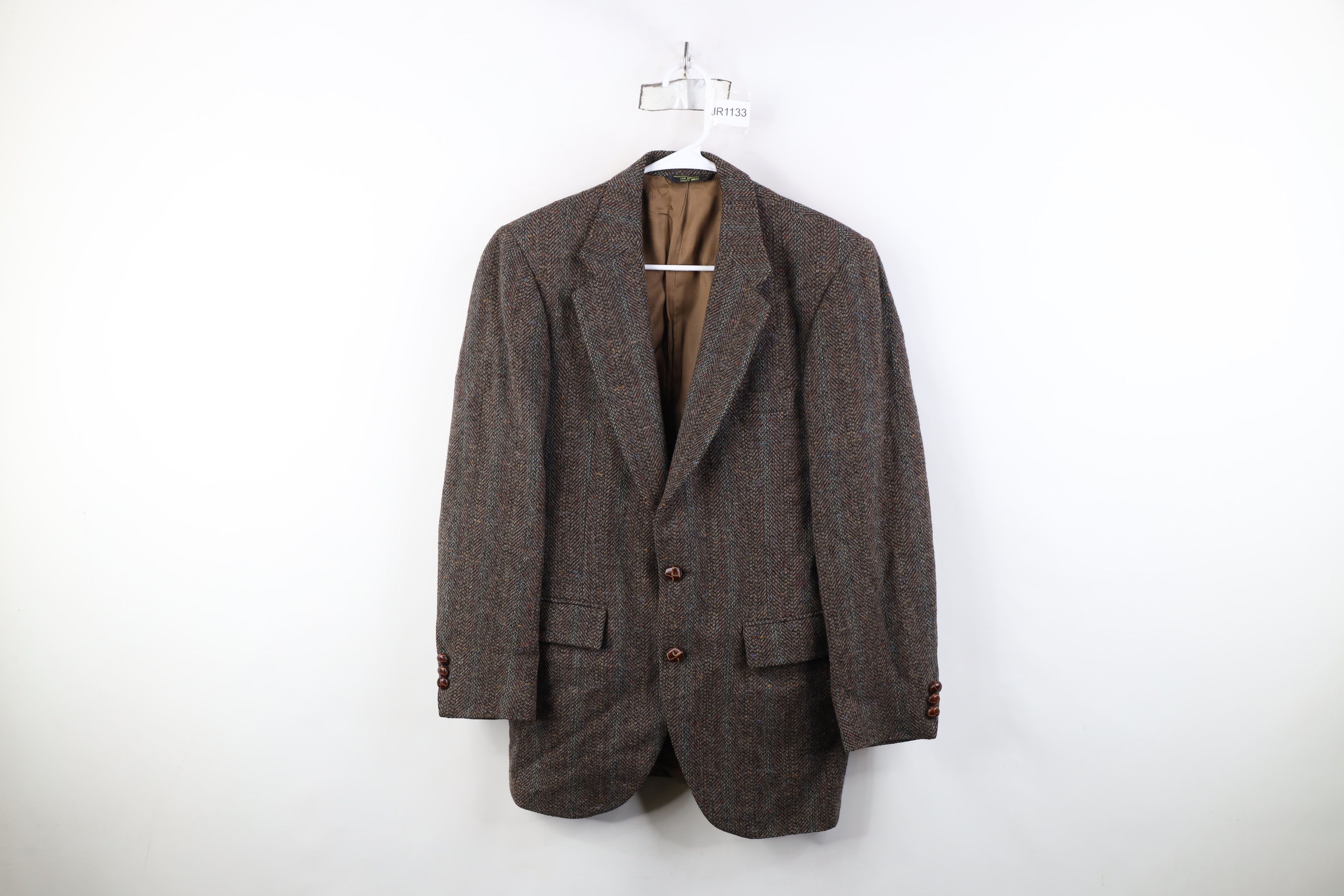 Vintage Vintage 60s Streetwear Wool Tweed Suit Blazer Jacket USA Size US XL / EU 56 / 4 - 1 Thumbnail