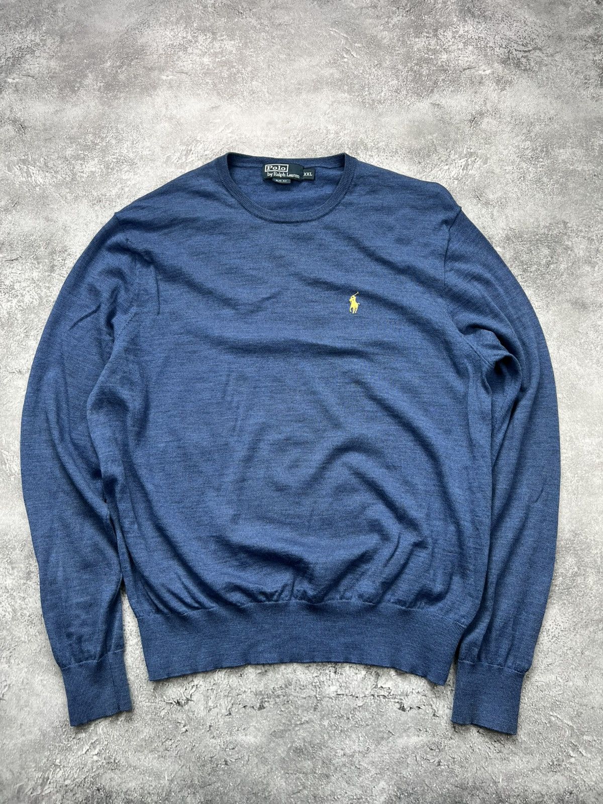 Polo Ralph Lauren Polo Ralph Lauren Blue Light Sweater Mens Merino Wool Size US XXL / EU 58 / 5 - 1 Thumbnail