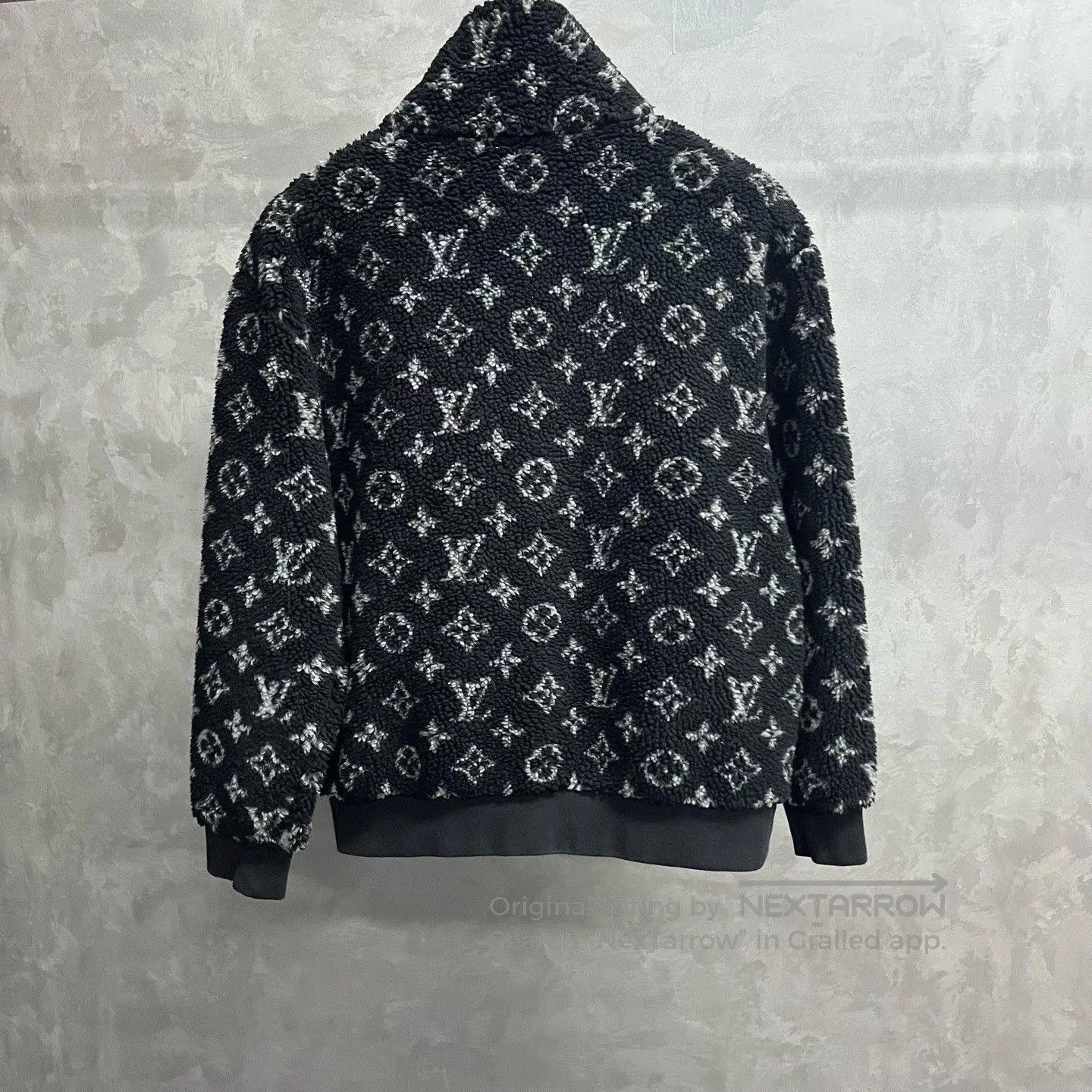 Louis Vuitton Louis Vuitton Black Jacquard Fleece Coat. Size XS / US 0-2 / IT 36-38 - 2 Thumbnail