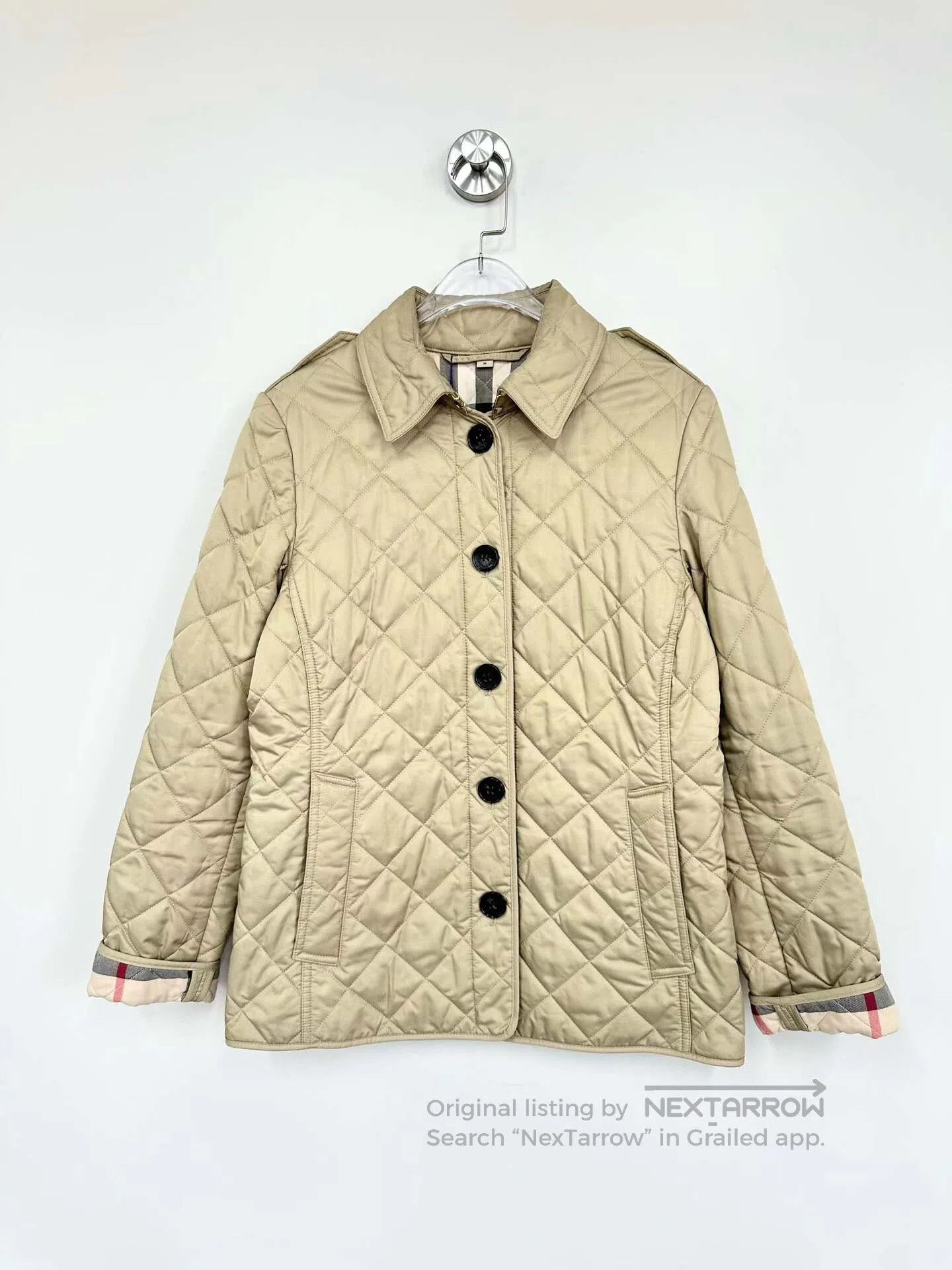 Burberry Burberry Khaki Plaid Single-breasted Cotton Coat Jacket| Size M / US 6-8 / IT 42-44 - 1 Thumbnail