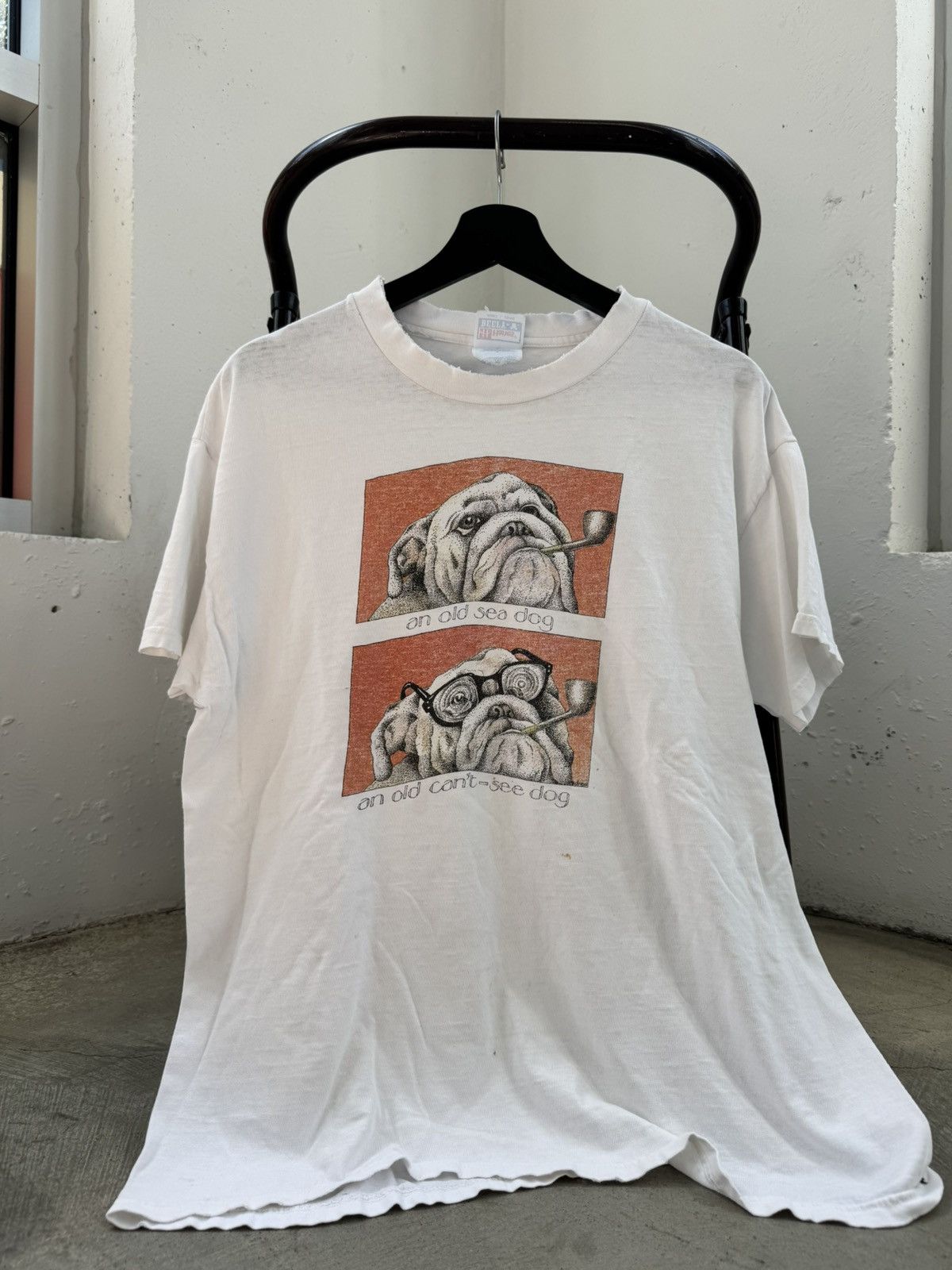 Vintage Vintage 90s Faded An Old Dog Can’t See ERD Style Tee Size US L / EU 52-54 / 3 - 1 Thumbnail