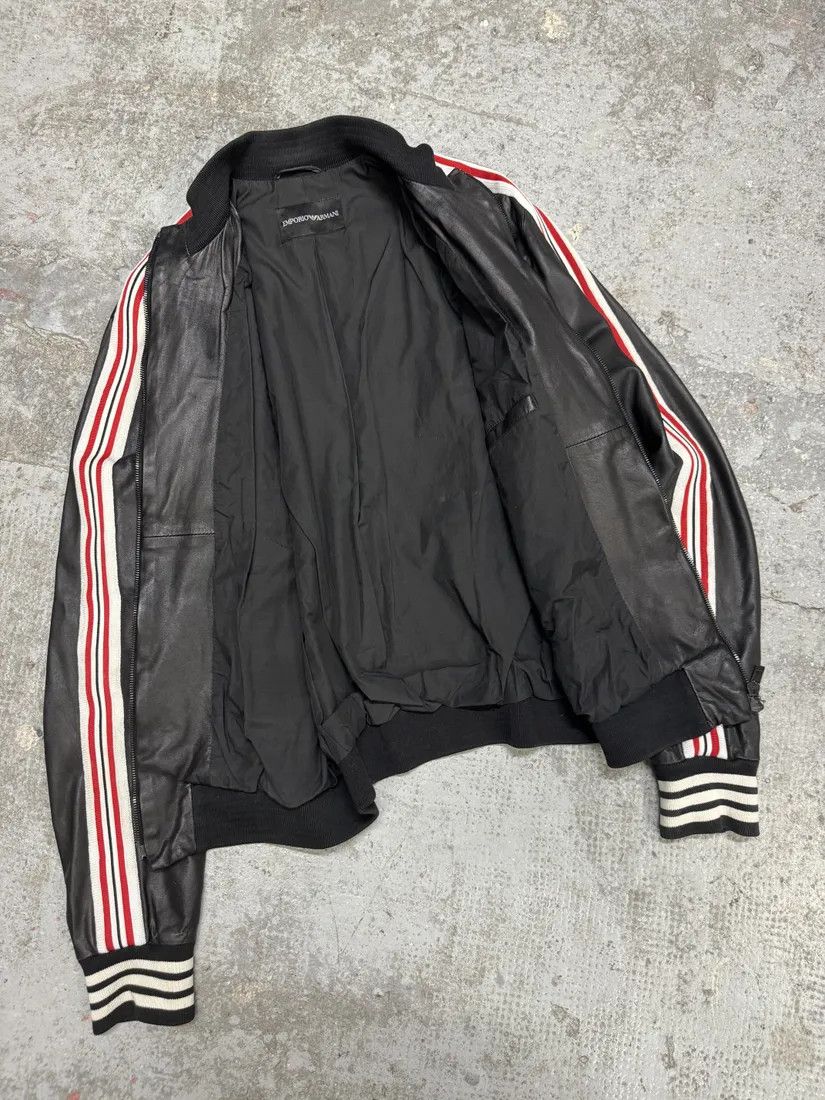 Emporio Armani × Vintage SS2007 Emporio Armani Black Multi Zips Racing Leather Jacket Size US M / EU 48-50 / 2 - 5 Thumbnail