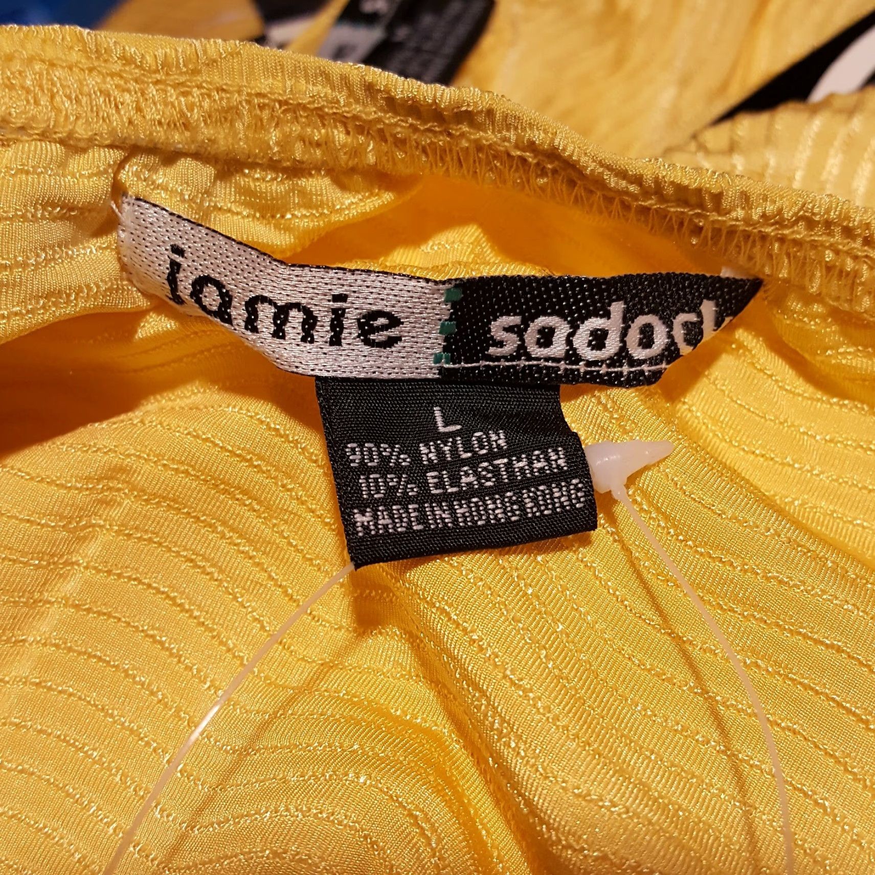 Vintage Jamie Sadock Vintage Yes Brand Yellow Nylon Stretch Women's L High Rise Briefs Panties Underwear Size L Size 36" / US 14 / IT 50 - 5 Thumbnail