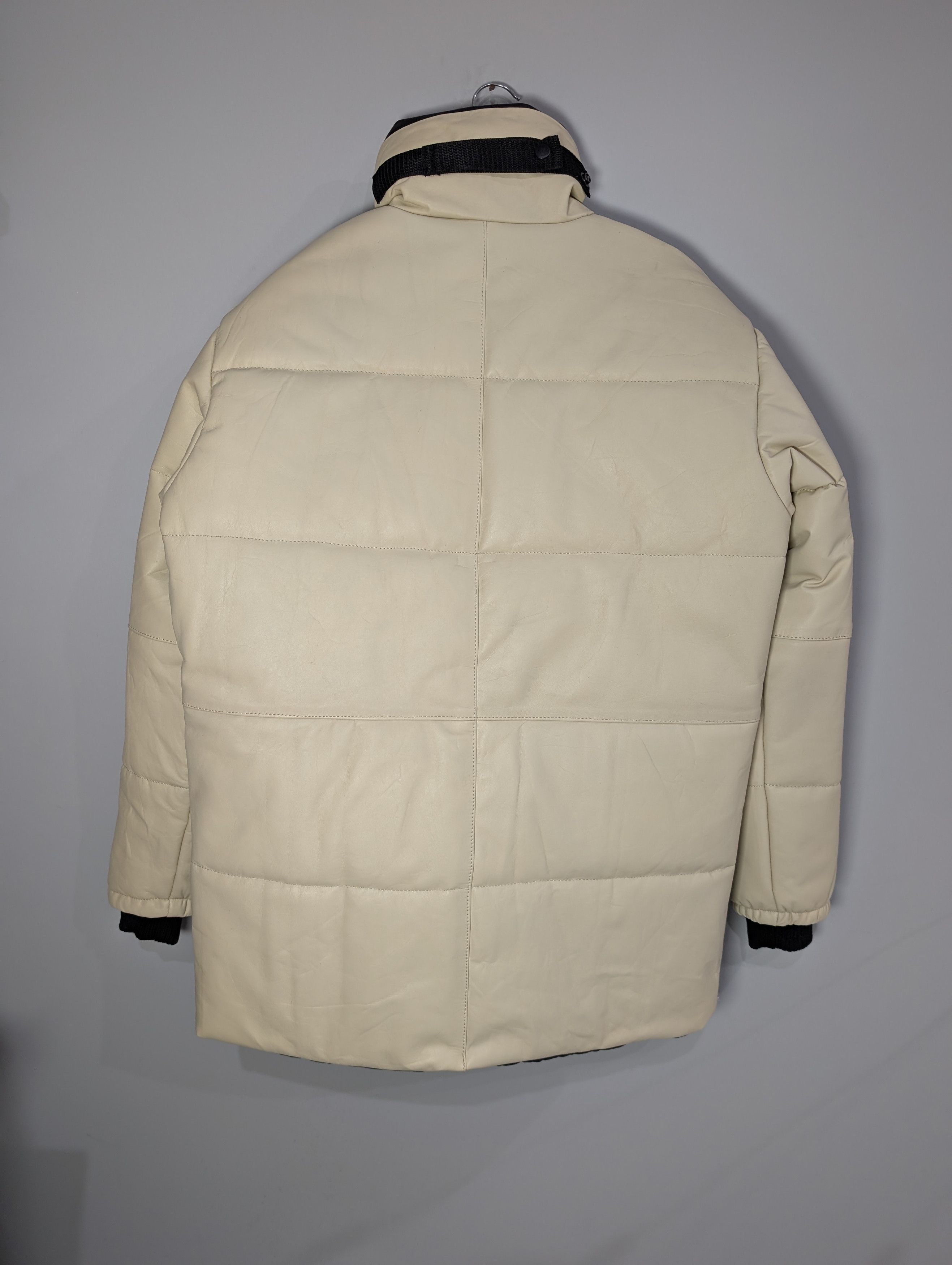 Vintage Oversized Retro Vintage Real Cowhide Leather Puffer Jacket Size US XL / EU 56 / 4 - 2 Thumbnail