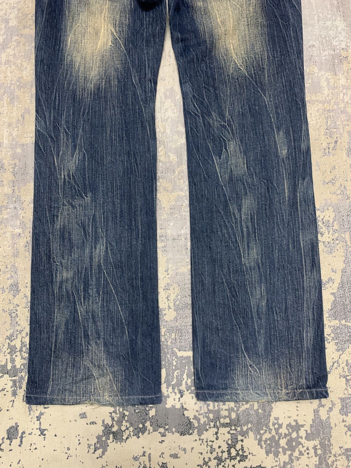 If Six Was Nine Blow by Blue Archive Y2K Faded Flare Straight Leg Jeans Size US 33 - 11 Thumbnail