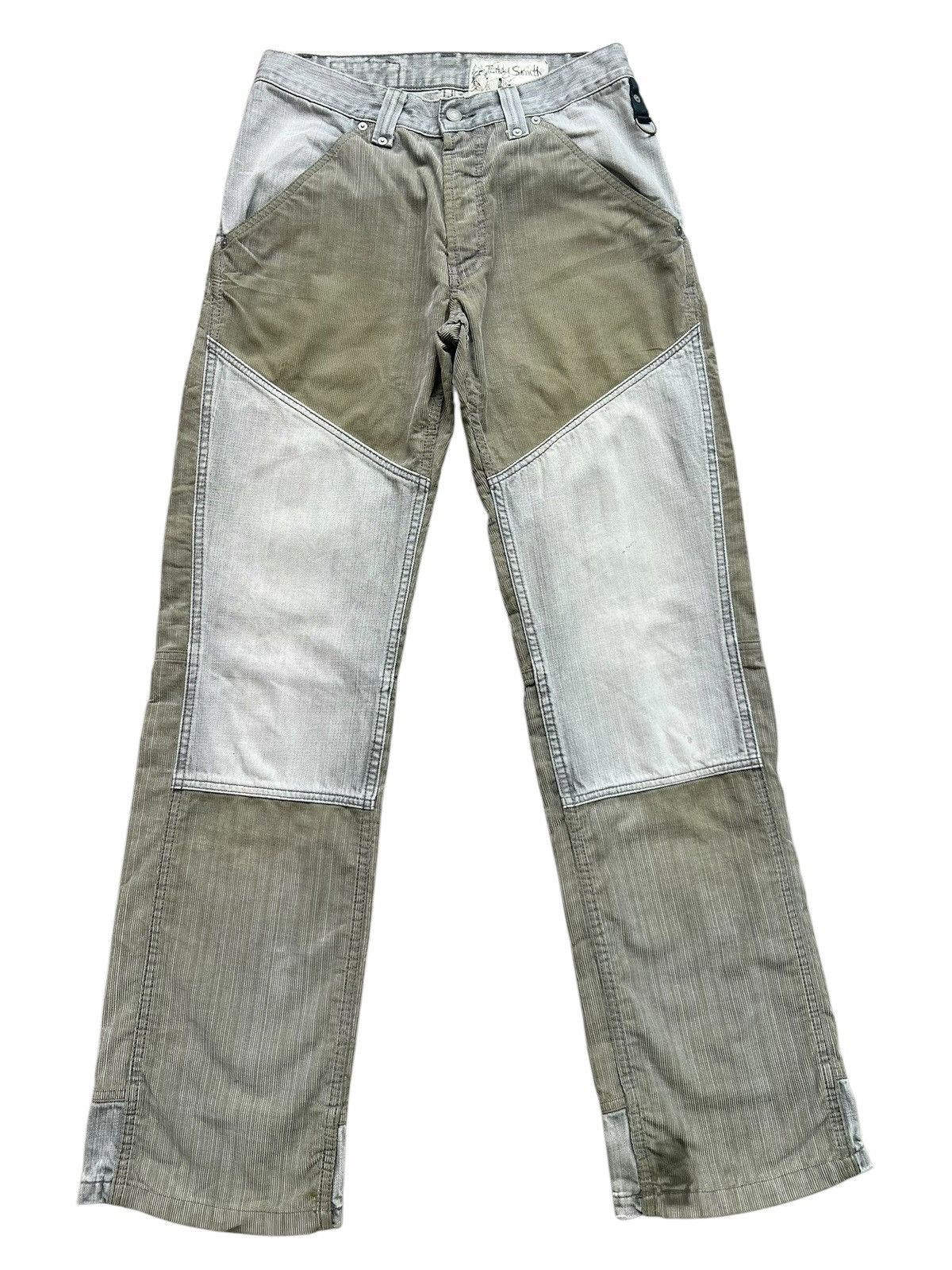 Beauty Beast × Japanese Brand Teddy Smith Patchwork Wide Corduroy Baggy Pants 31x33 Size US 31 - 2 Thumbnail