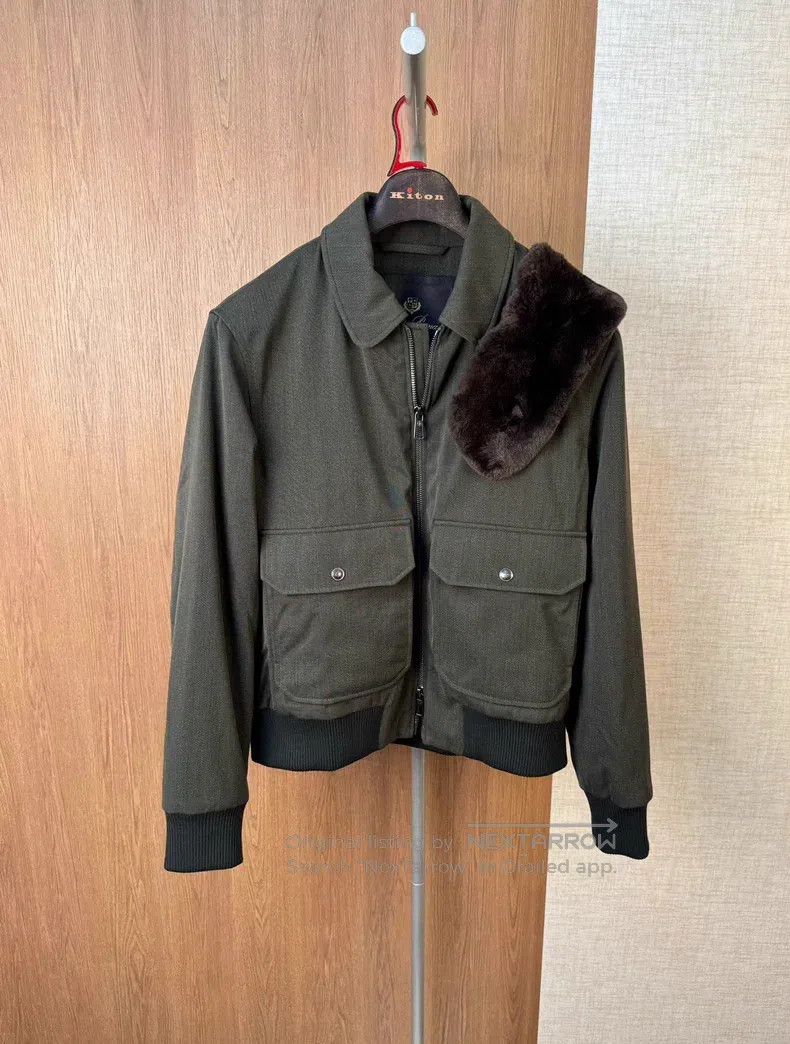 Loro Piana Loro Piana 100% Baby Wool Removable Fur Collar Pilot Jacke Size US M / EU 48-50 / 2 - 9 Thumbnail