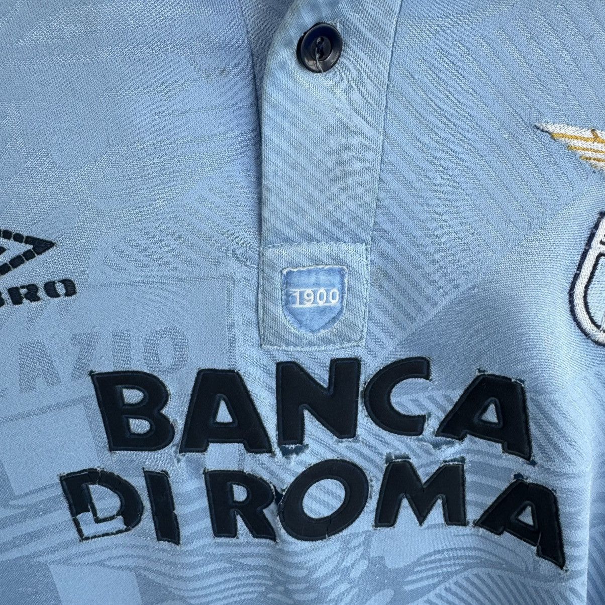 Umbro × Vintage Vintage 90s SS Lazio Banca Di Roma Jersey 1994-1995 Size US M / EU 48-50 / 2 - 8 Thumbnail