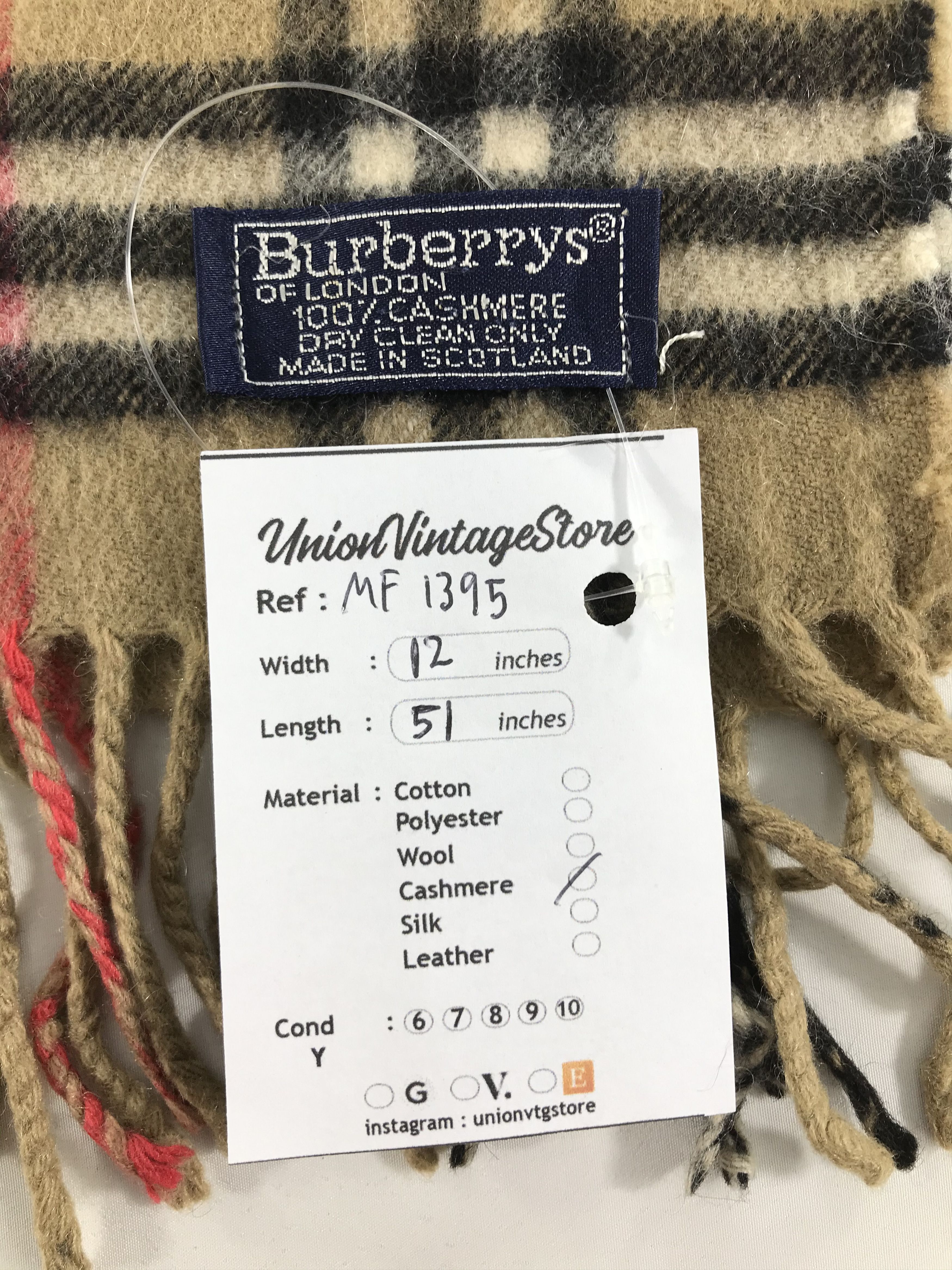 Burberry Vintage Burberry Scarf/Muffler/Neckwear MF1395 Size ONE SIZE - 4 Thumbnail