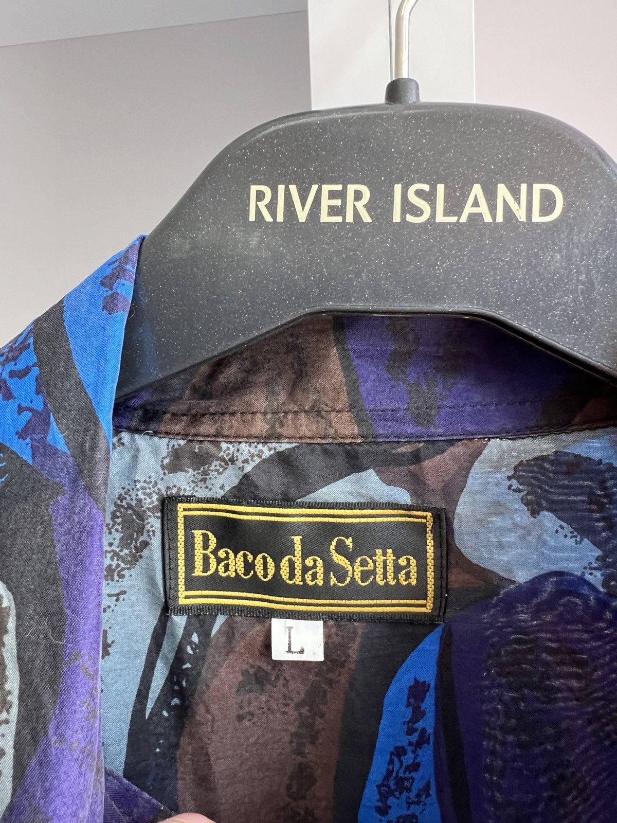 Designer × Vintage Vintage Baco Da Setta Short Sleeve Shirt Size US L / EU 52-54 / 3 - 6 Thumbnail