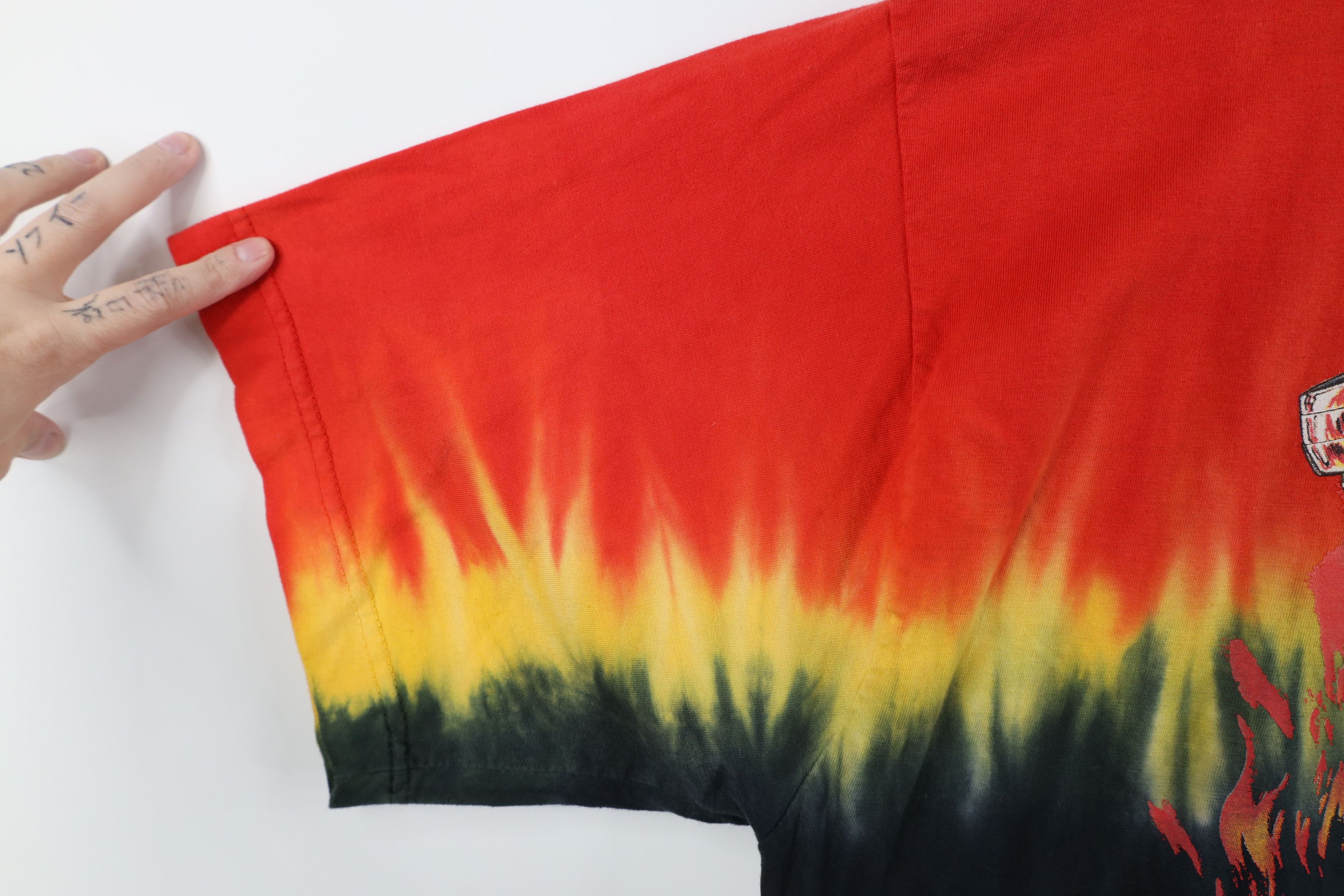 Vintage Vintage 90s Streetwear Fire Flames Engine Car Racing T-Shirt Size US XXL / EU 58 / 5 - 5 Thumbnail