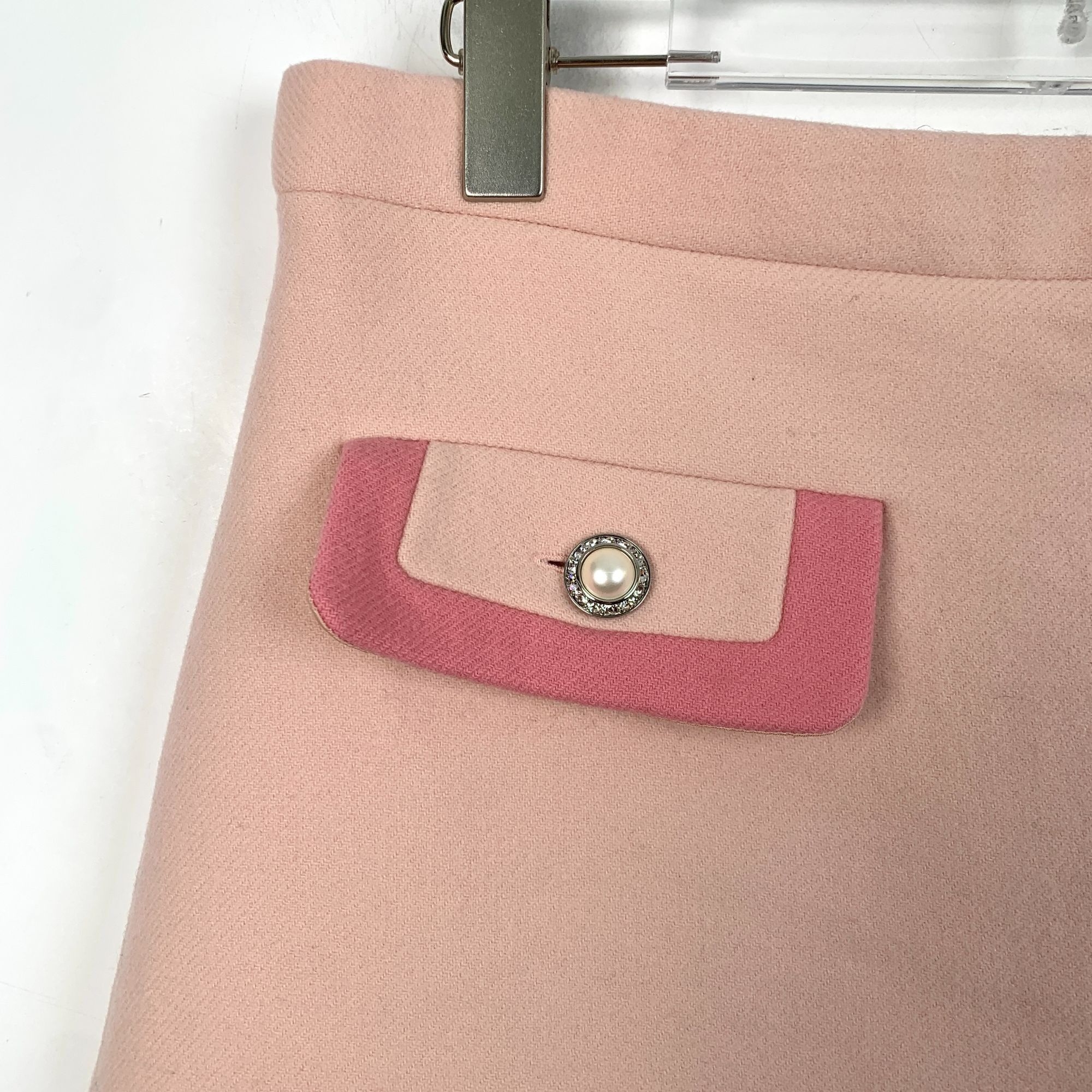 Miu Miu Miu Miu A-Line Wool Blend Mini Skirt With Contrast Pocket Size 32" / US 10 / IT 46 - 3 Thumbnail